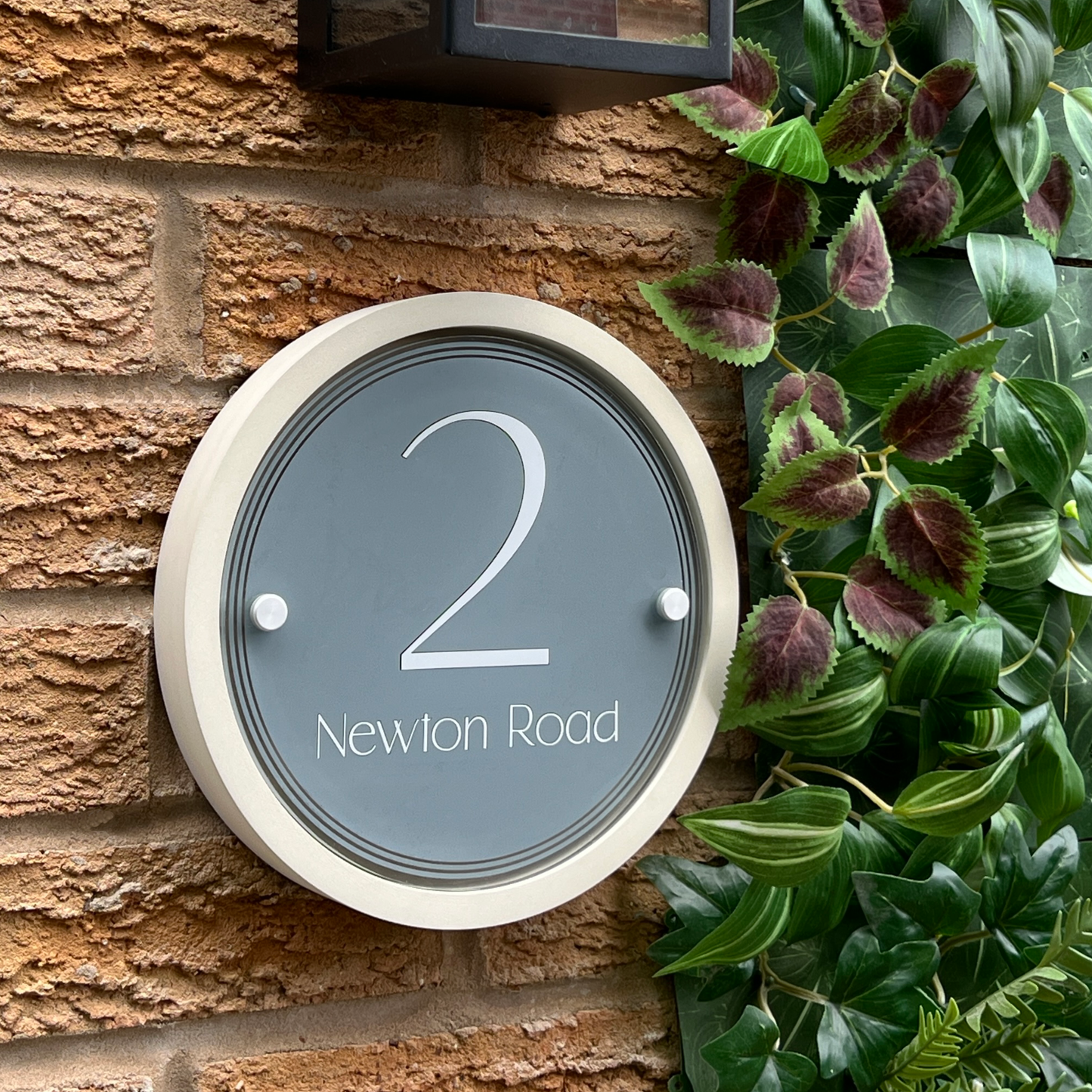 Edit Circulus | Personalised Designer House Sign with Acrylic Front & Portland Stone Back