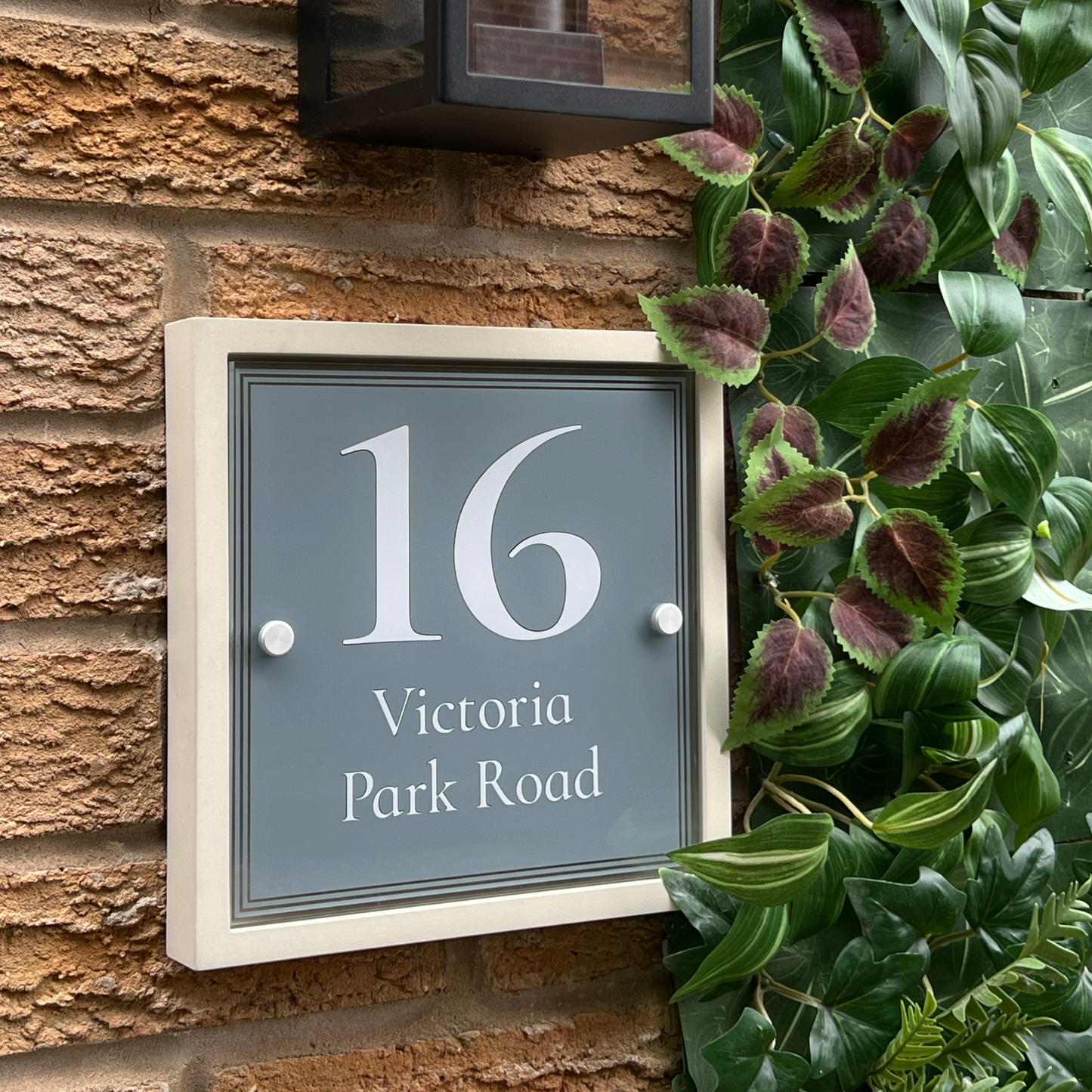 Edit Blocus | Personalised Designer House Sign with Acrylic Front & Portland Stone Back