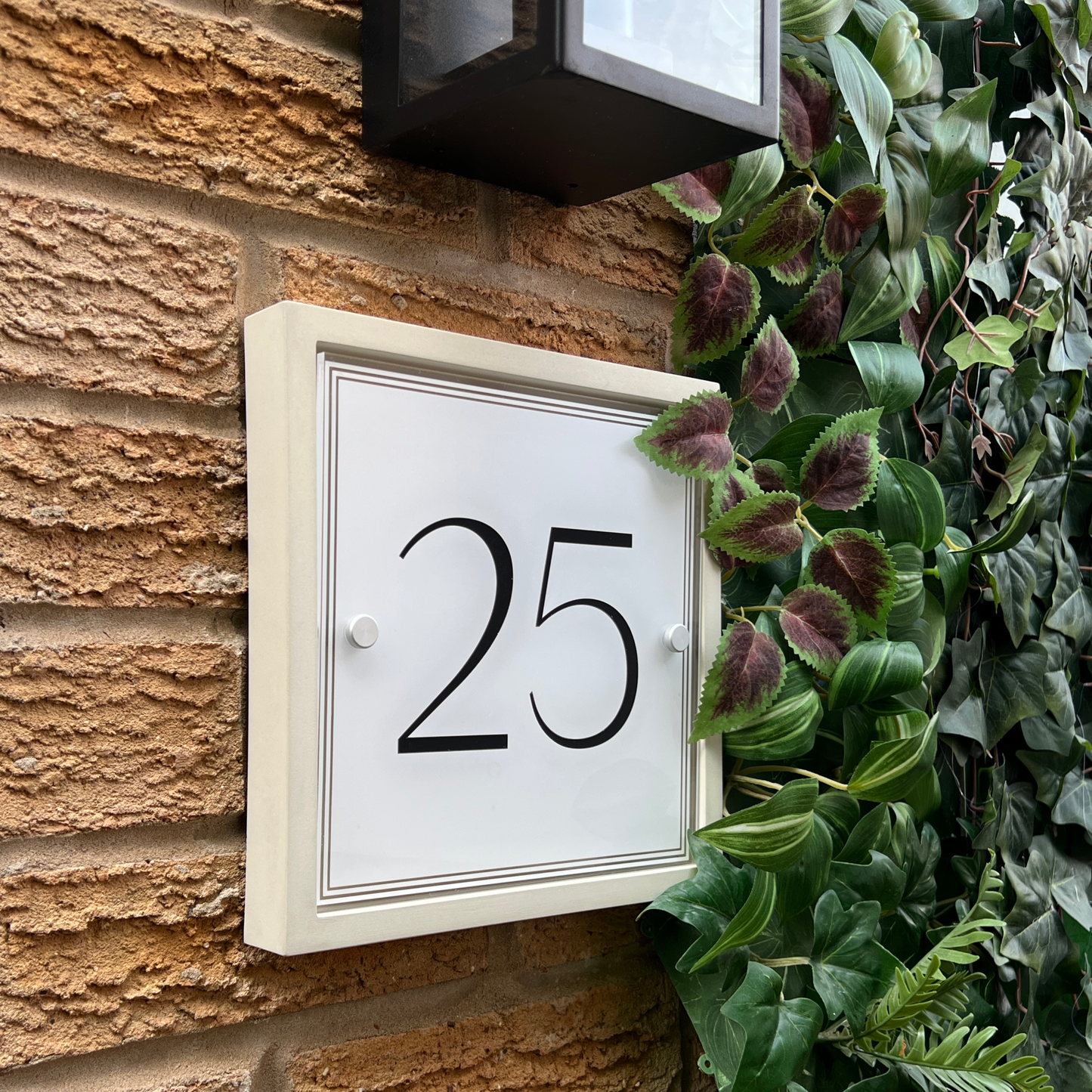 Edit Blocus | Personalised Designer House Sign with Acrylic Front & Portland Stone Back