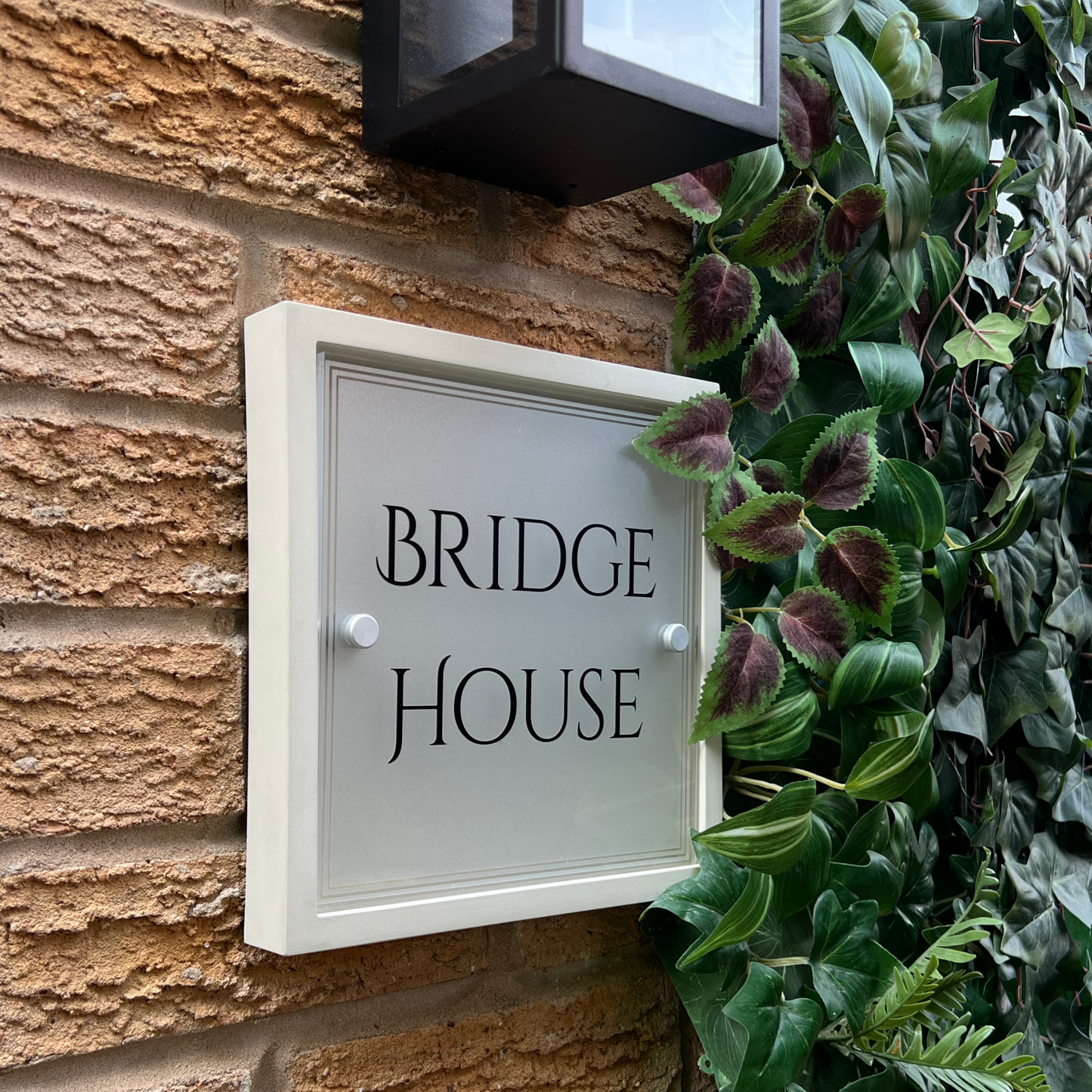 Edit Blocus | Personalised Designer House Sign with Acrylic Front & Portland Stone Back