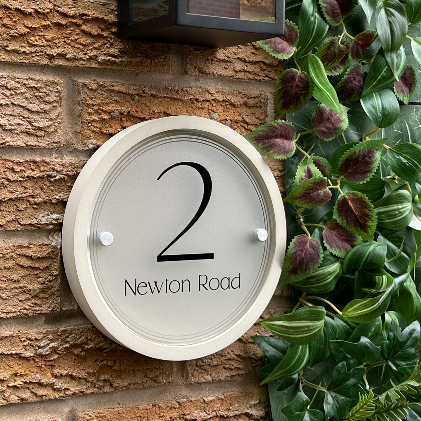 Edit Circulus | Personalised Designer House Sign with Acrylic Front & Portland Stone Back