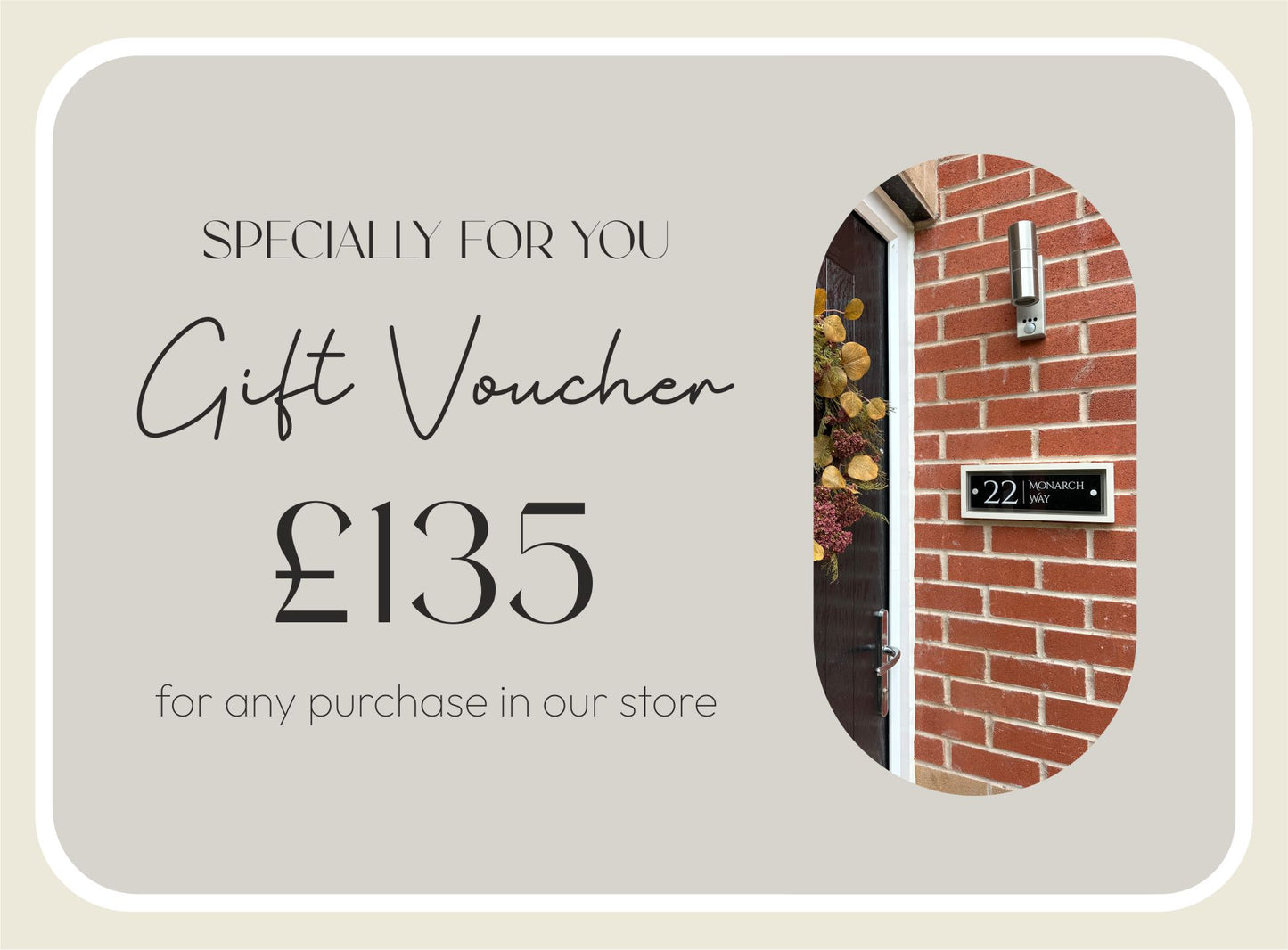 Luxury House Sign Gift Card – Personalised and Thoughtful Gift