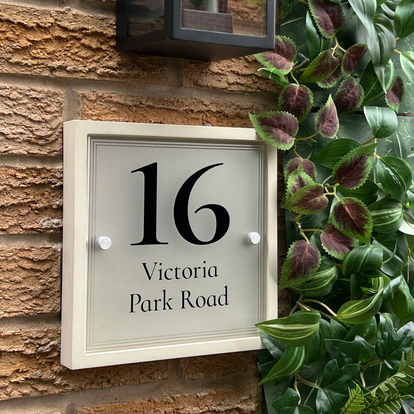 Edit Blocus | Personalised Designer House Sign with Acrylic Front & Portland Stone Back