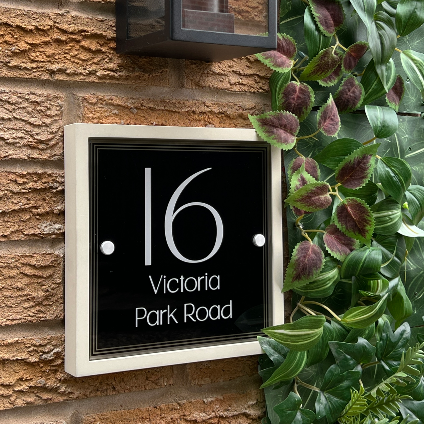 Edit Blocus | Personalised Designer House Sign with Acrylic Front & Portland Stone Back