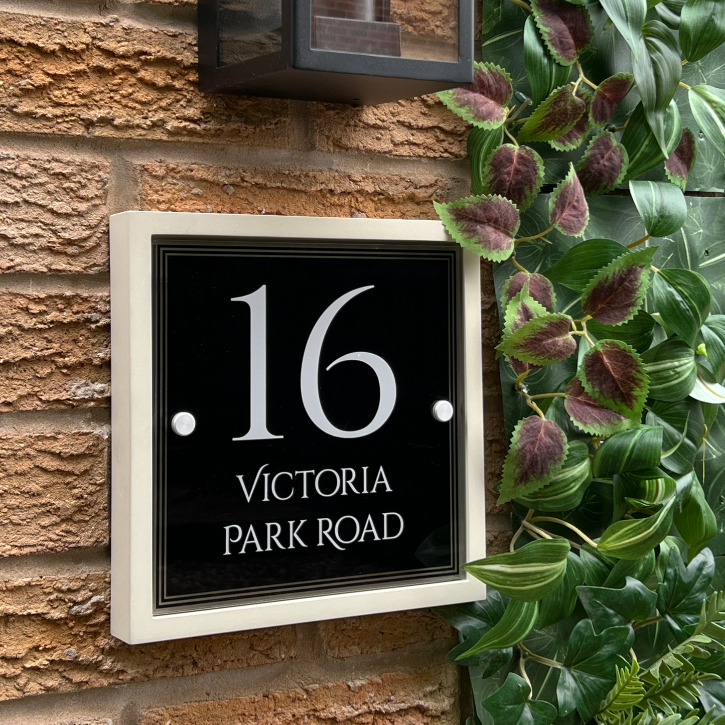 Edit Blocus | Personalised Designer House Sign with Acrylic Front & Portland Stone Back