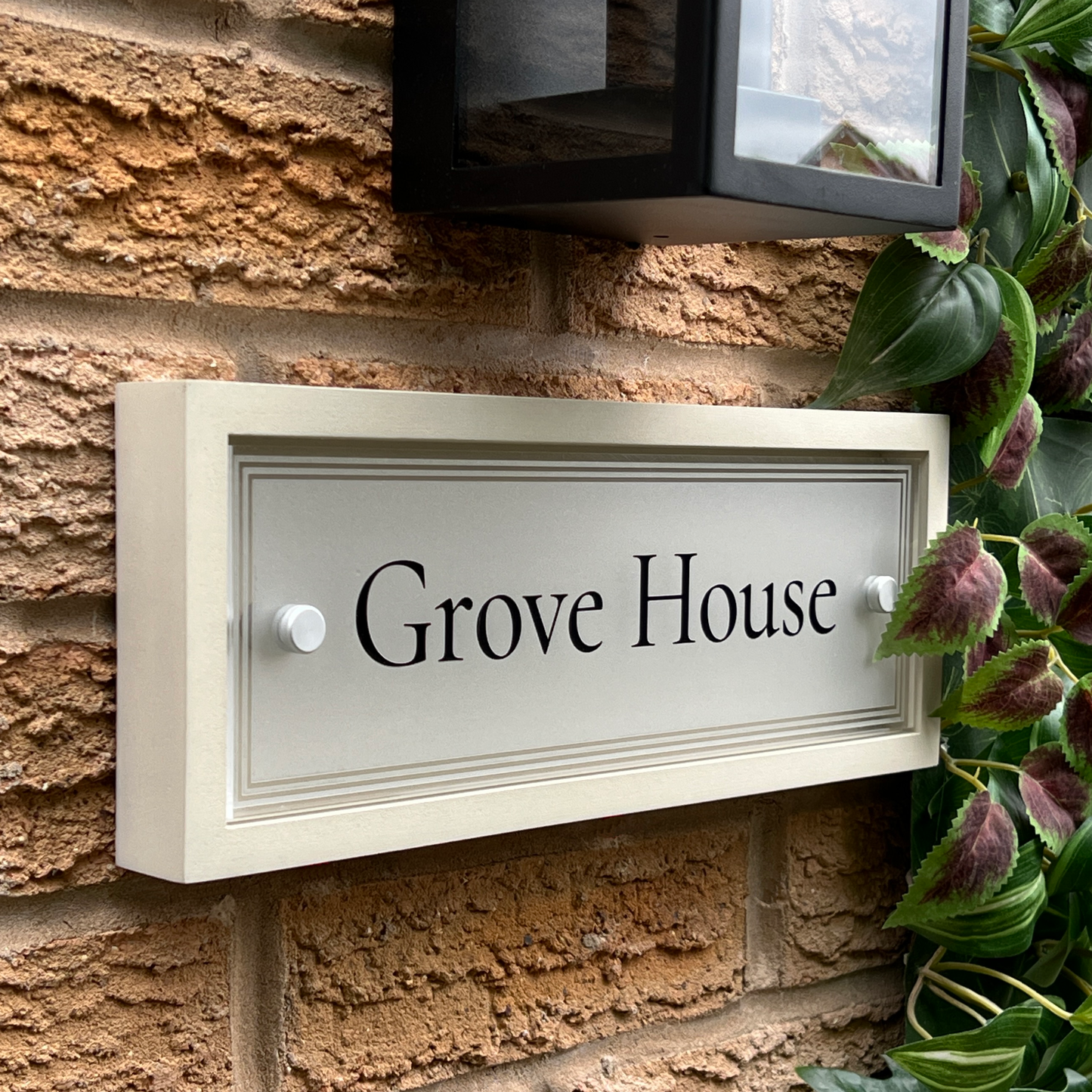 Edit Rectangulum | Personalised Designer House Sign with Acrylic Front & Portland Stone Back