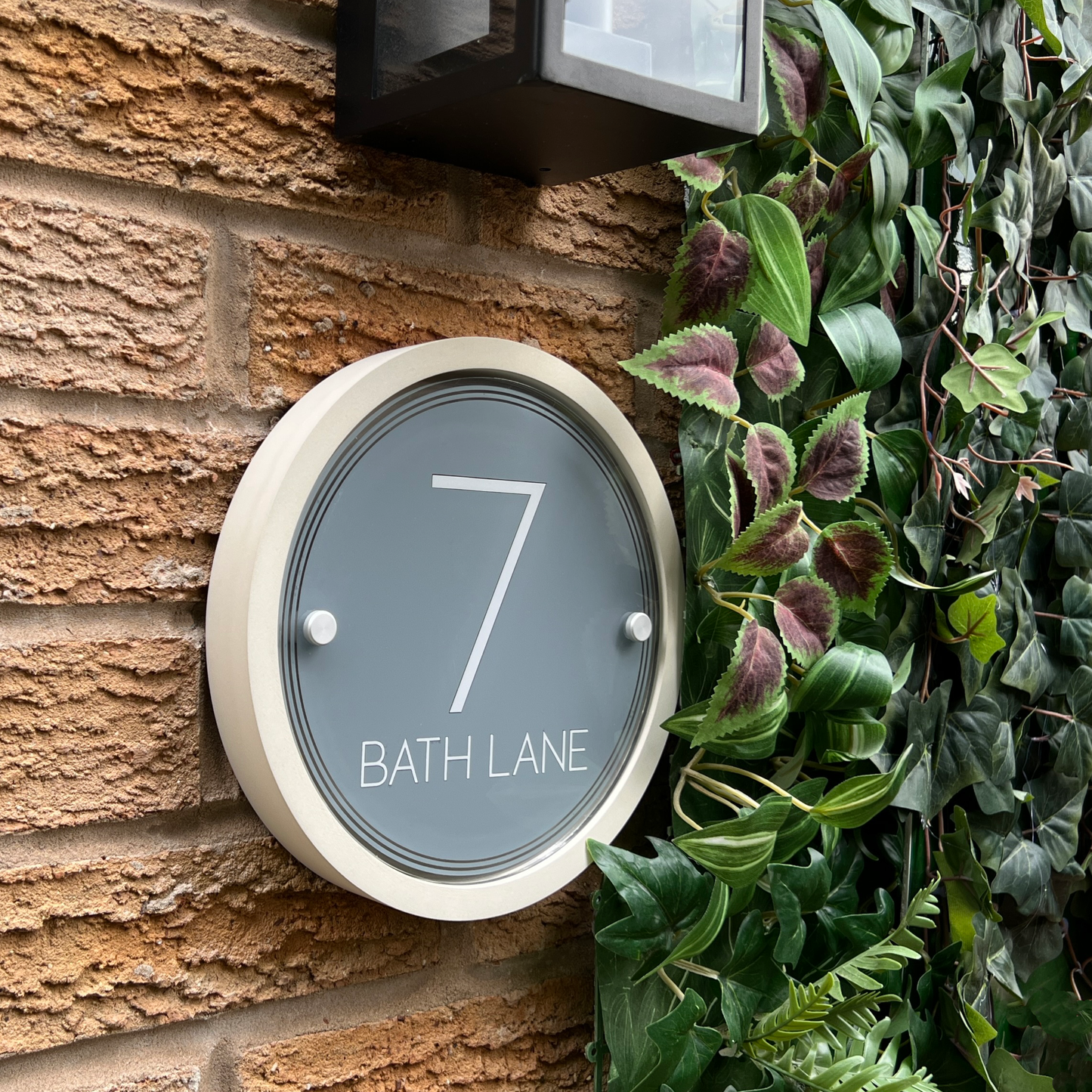 Edit Circulus | Personalised Designer House Sign with Acrylic Front & Portland Stone Back