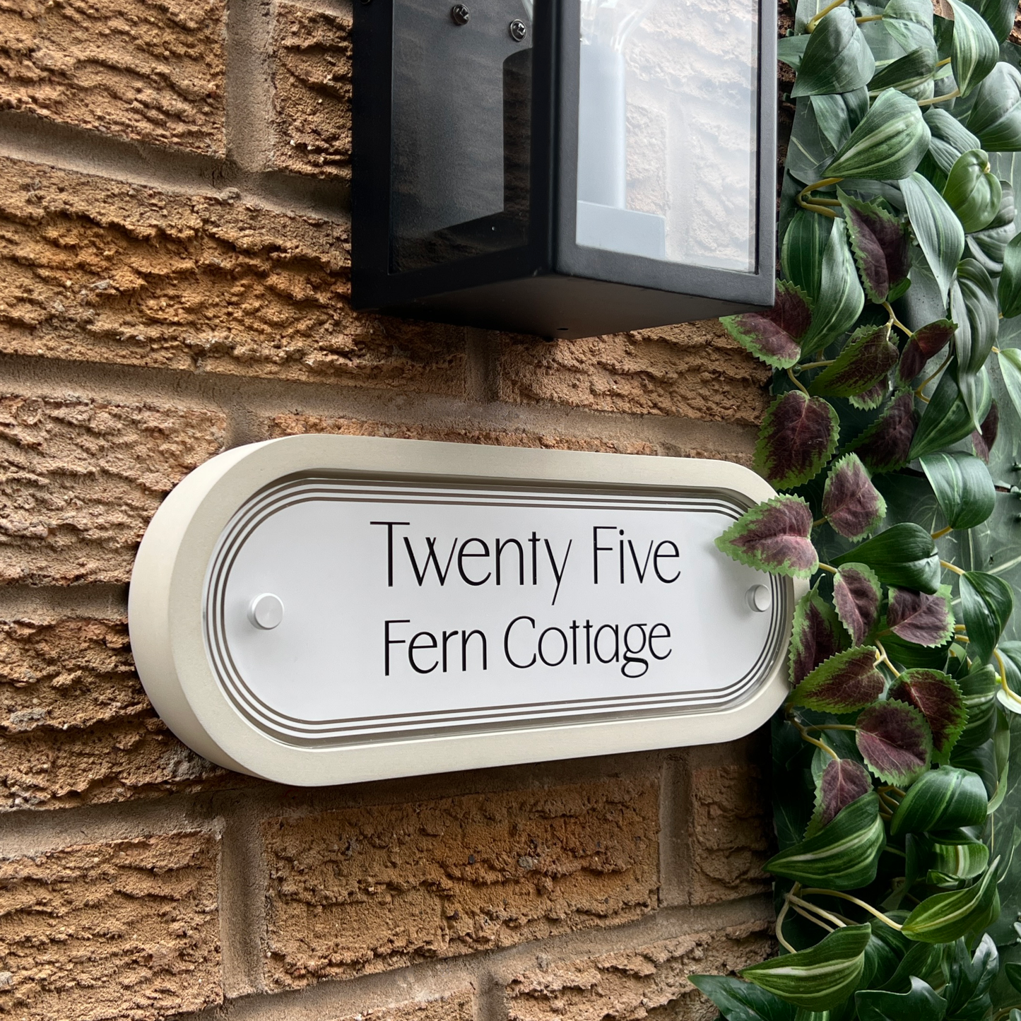 Edit Stadium | Personalised Designer House Sign with Acrylic Front & Portland Stone Back