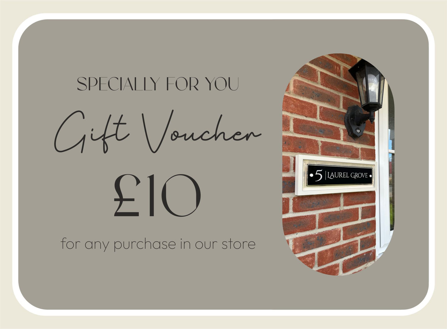 Luxury House Sign Gift Card – Personalised and Thoughtful Gift