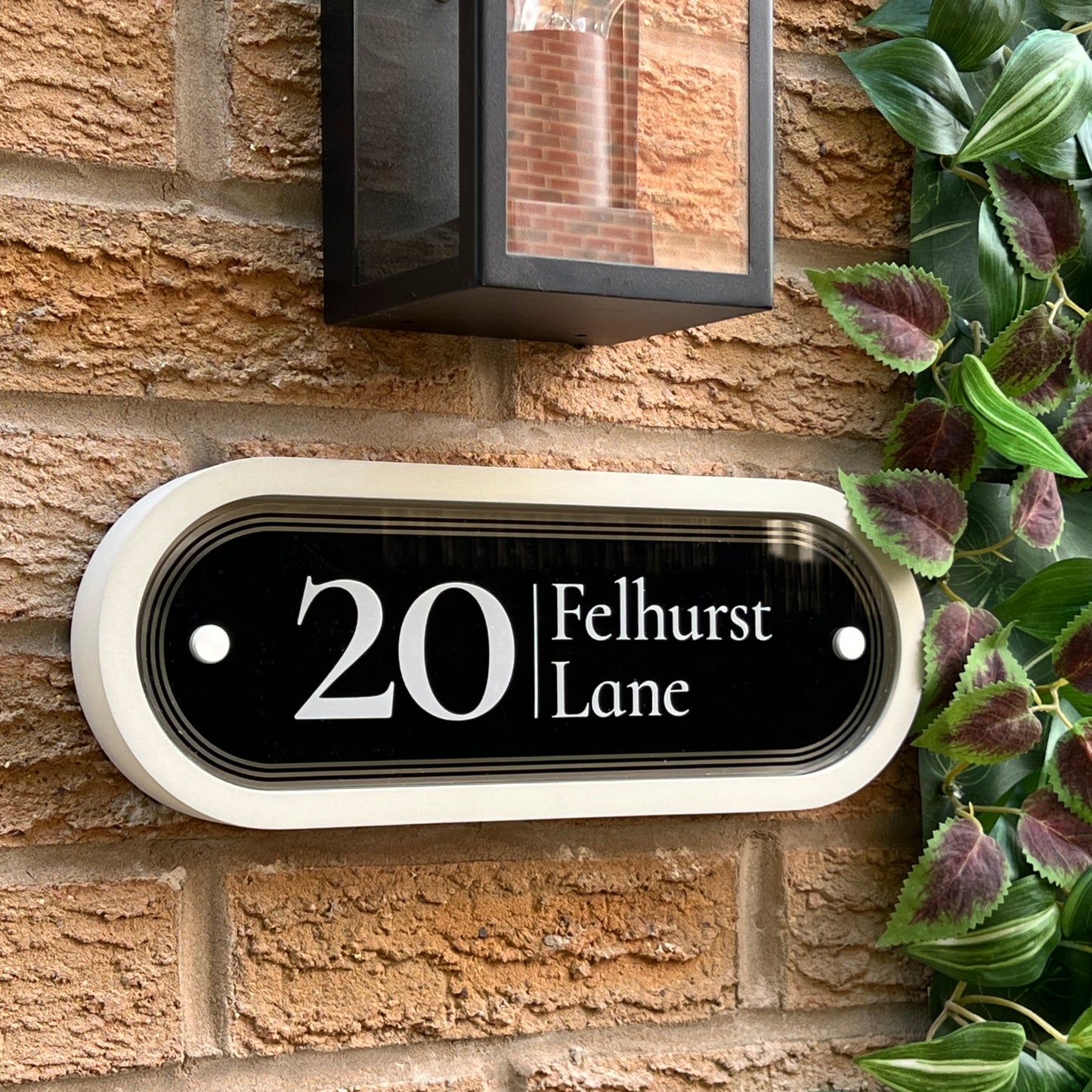 Edit Stadium | Personalised Designer House Sign with Acrylic Front & Portland Stone Back