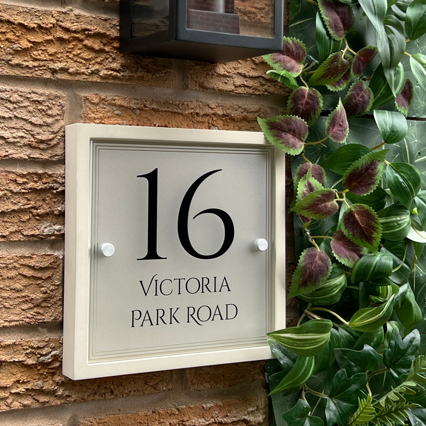 Edit Blocus | Personalised Designer House Sign with Acrylic Front & Portland Stone Back