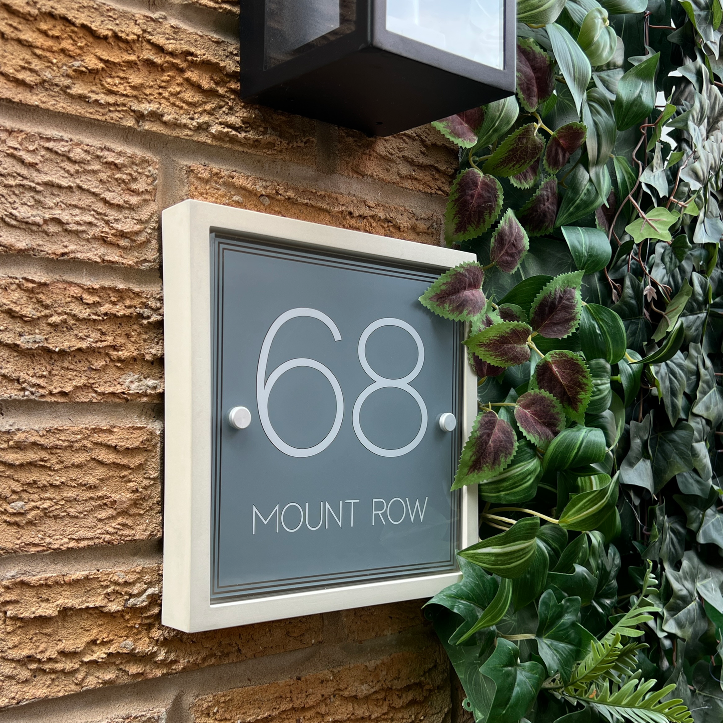 Edit Blocus | Personalised Designer House Sign with Acrylic Front & Portland Stone Back