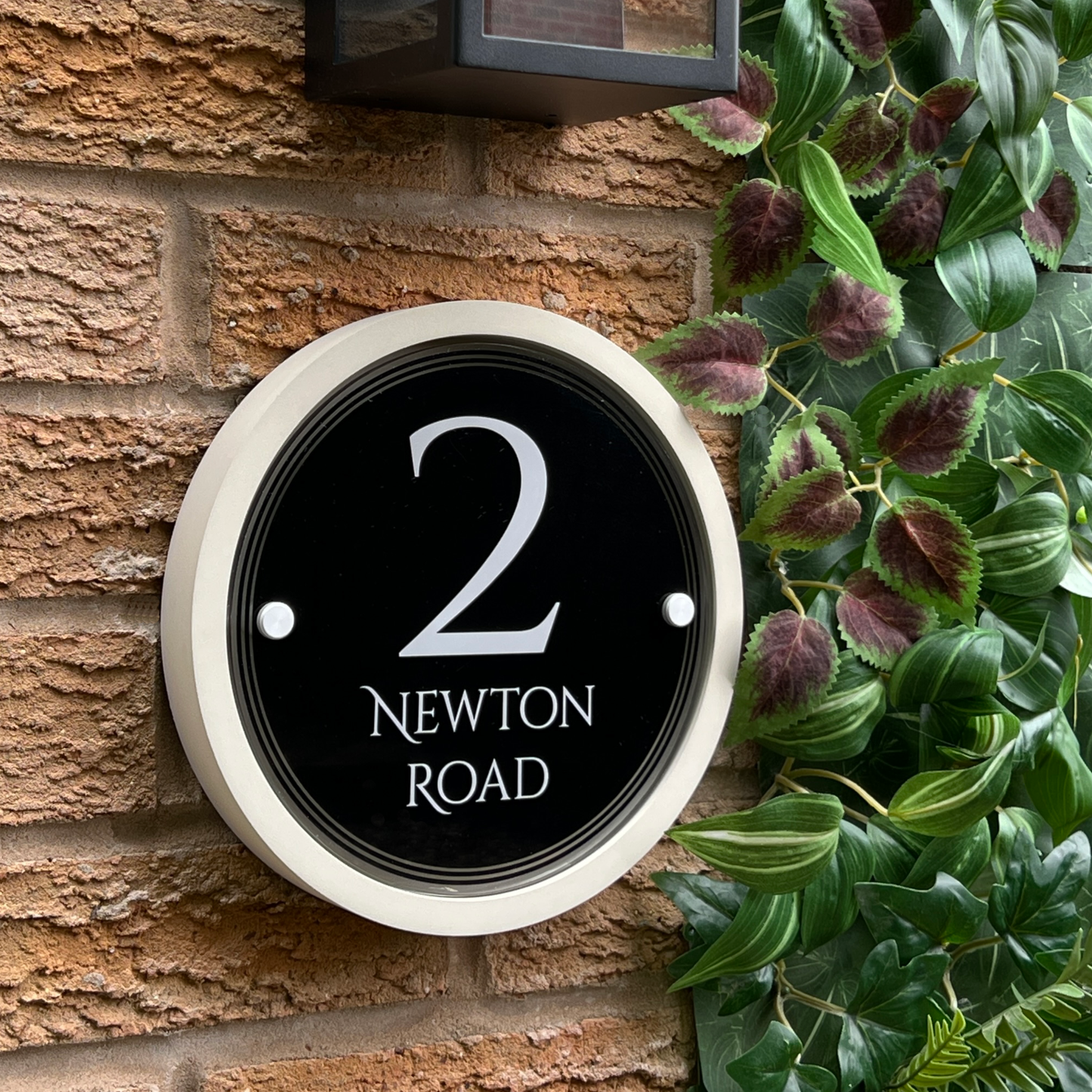 Edit Circulus | Personalised Designer House Sign with Acrylic Front & Portland Stone Back