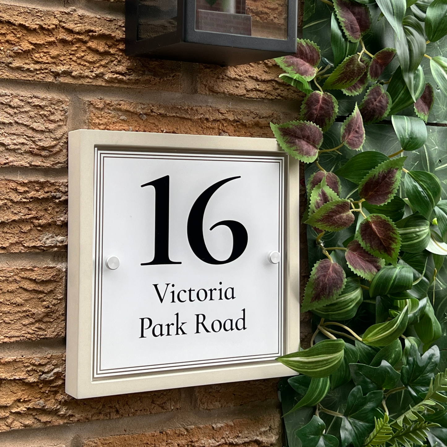 Edit Blocus | Personalised Designer House Sign with Acrylic Front & Portland Stone Back