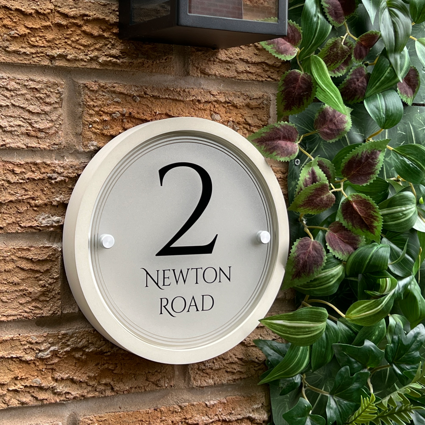 Edit Circulus | Personalised Designer House Sign with Acrylic Front & Portland Stone Back