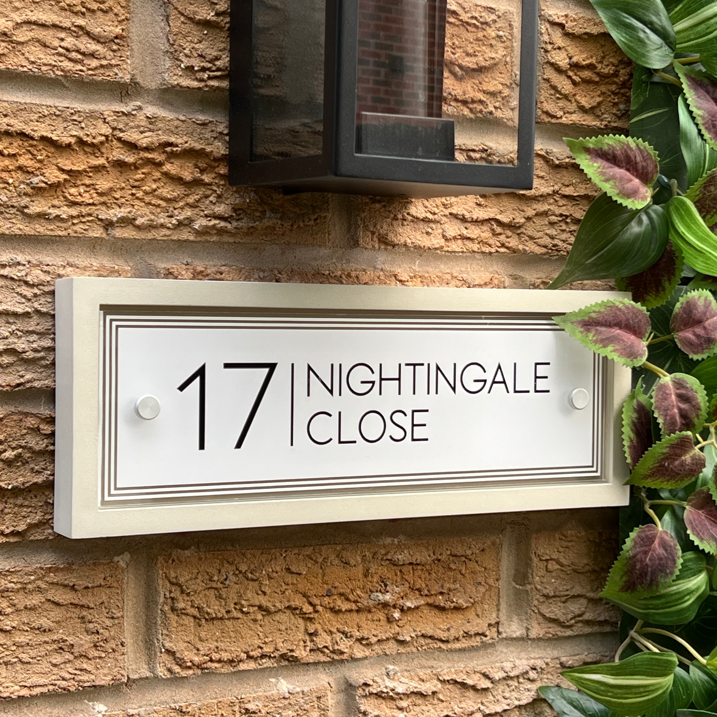 Edit Rectangulum | Personalised Designer House Sign with Acrylic Front & Portland Stone Back