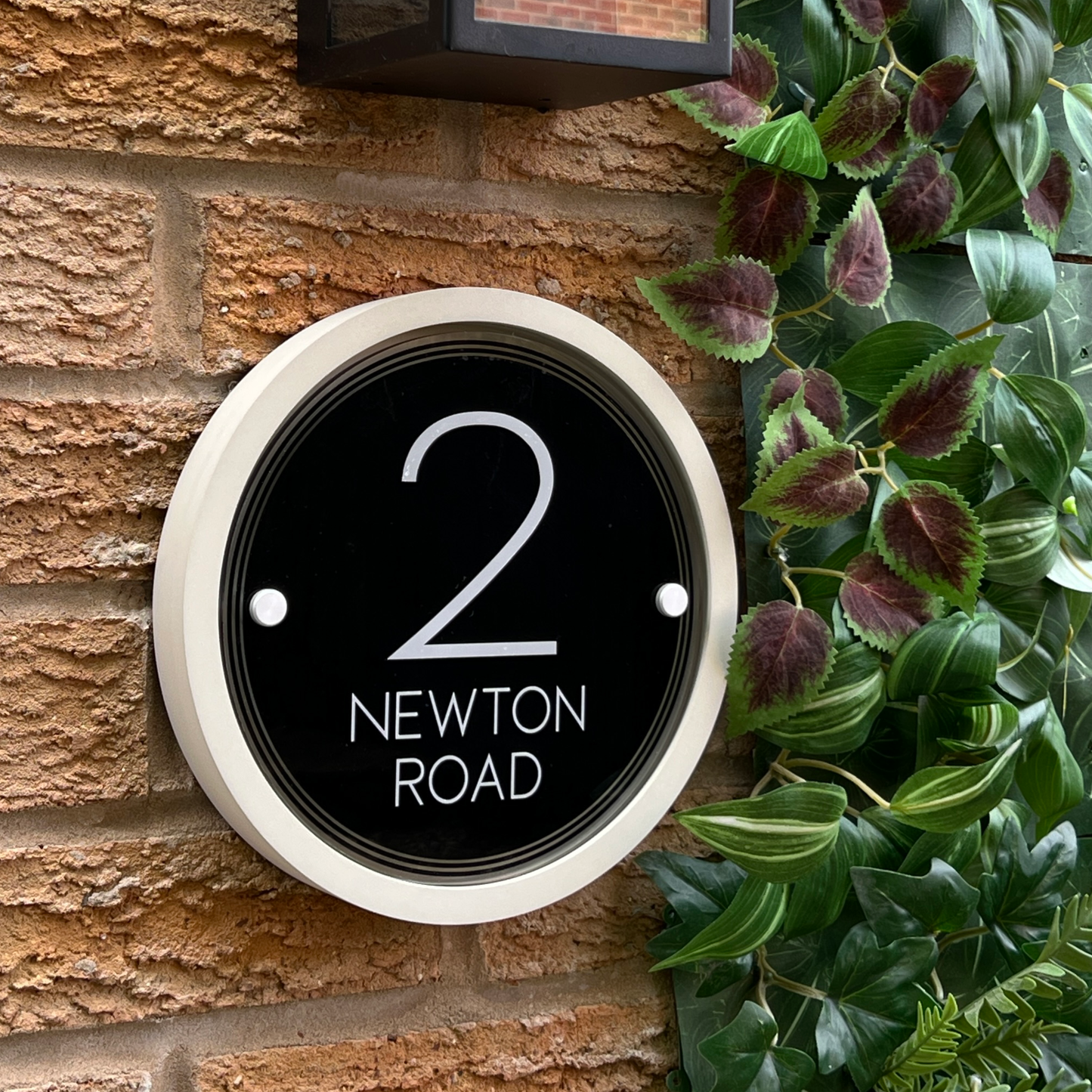 Edit Circulus | Personalised Designer House Sign with Acrylic Front & Portland Stone Back