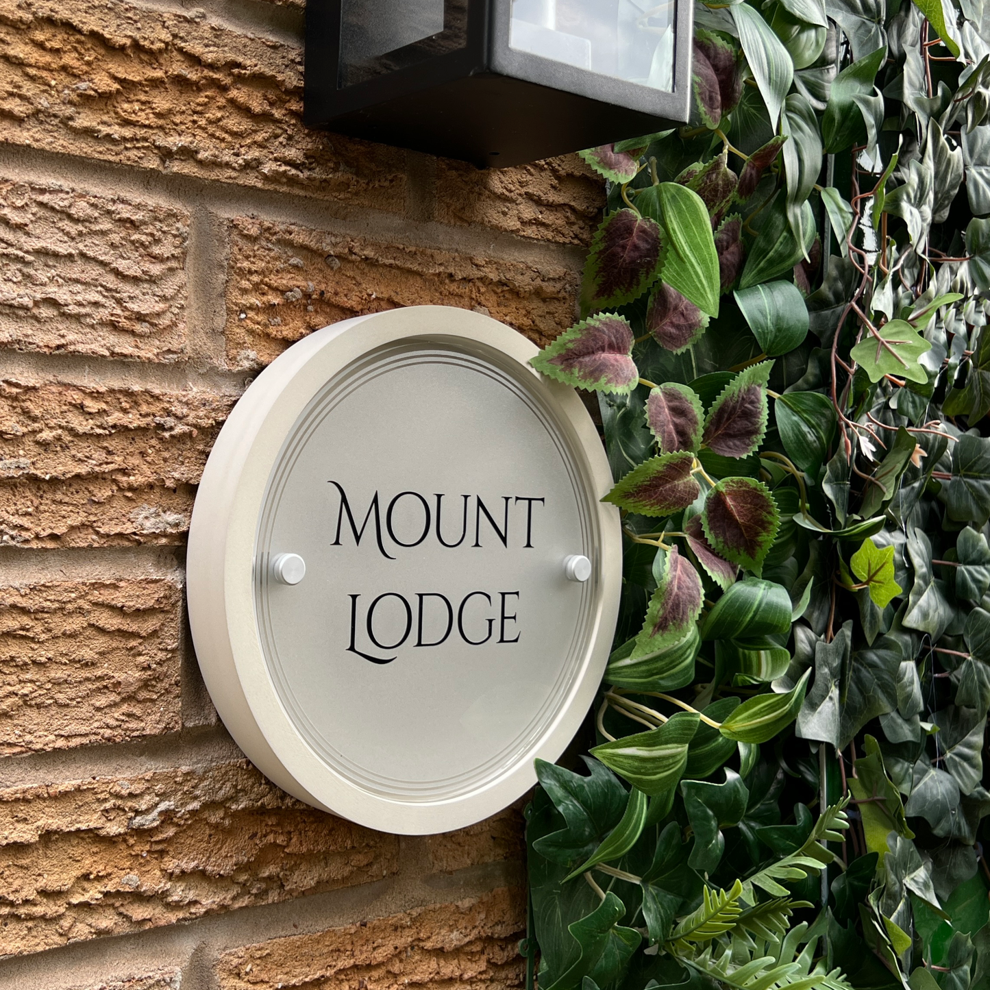 Edit Circulus | Personalised Designer House Sign with Acrylic Front & Portland Stone Back