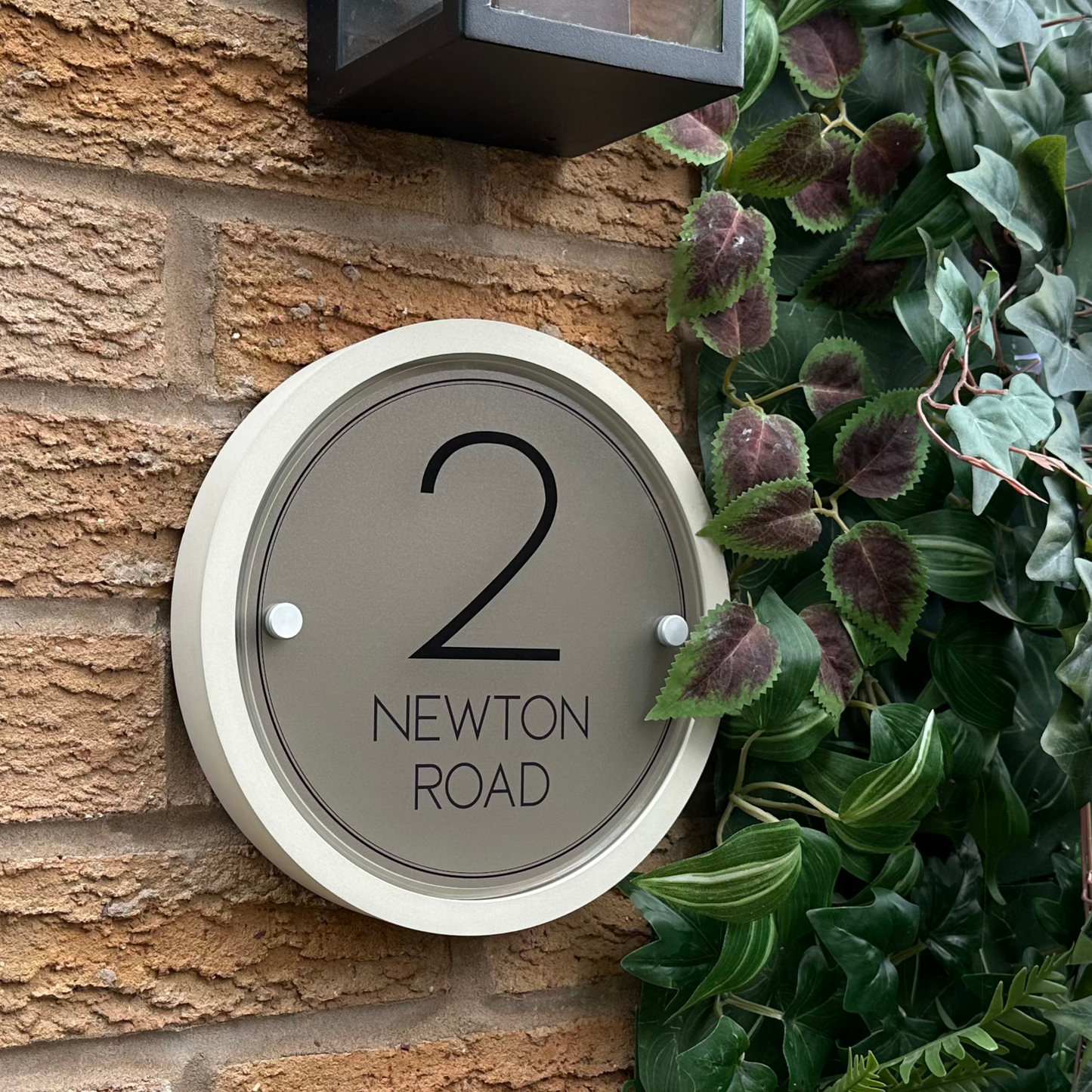 Edit Circulus | Personalised Designer House Sign with Acrylic Front & Portland Stone Back