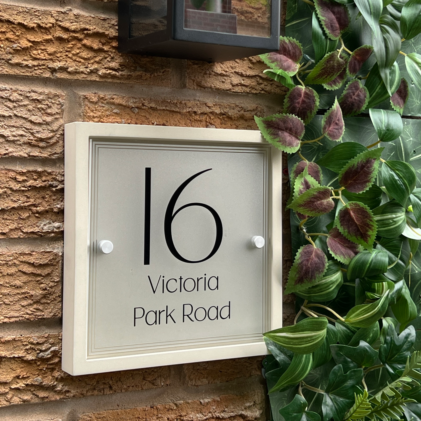 Edit Blocus | Personalised Designer House Sign with Acrylic Front & Portland Stone Back