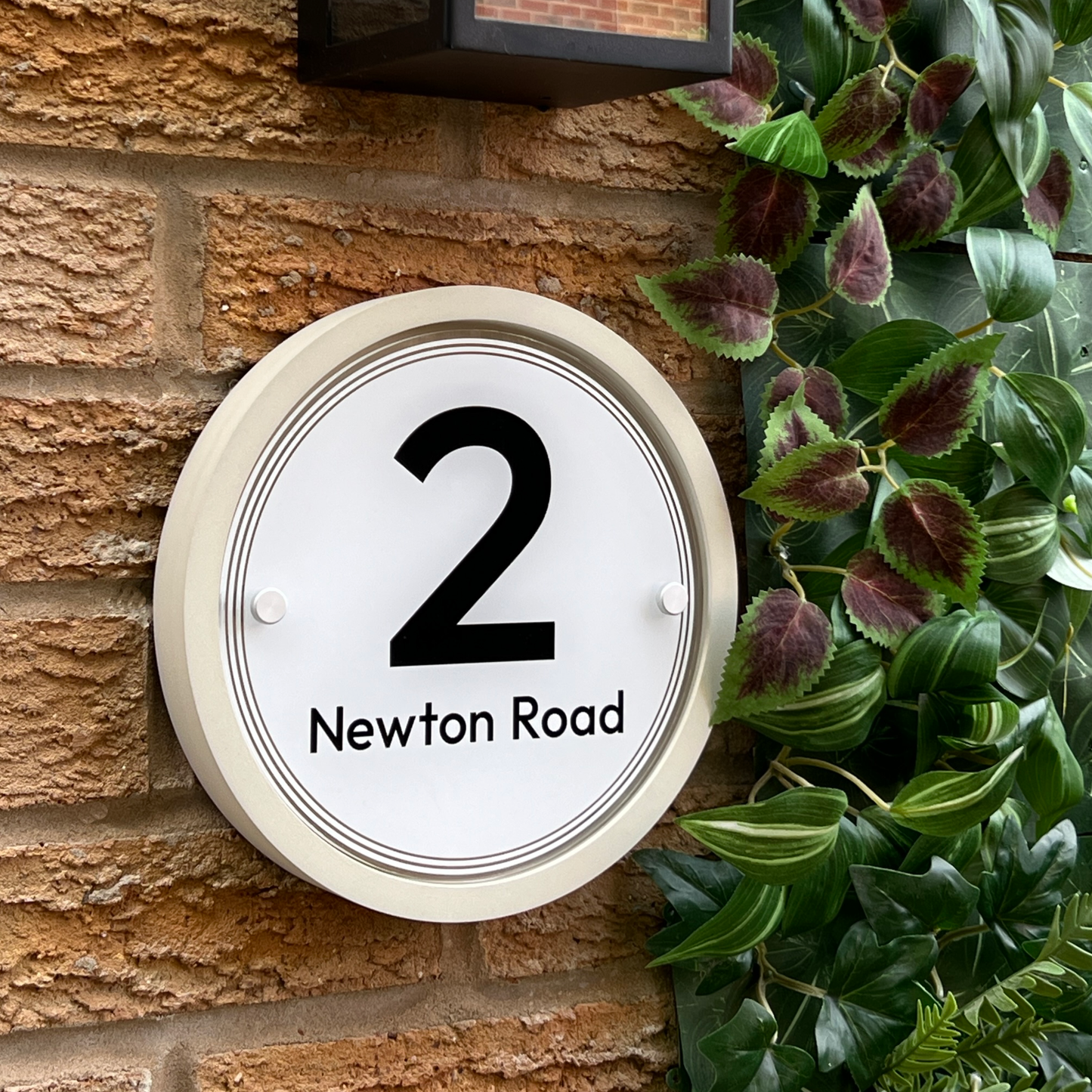 Edit Circulus | Personalised Designer House Sign with Acrylic Front & Portland Stone Back