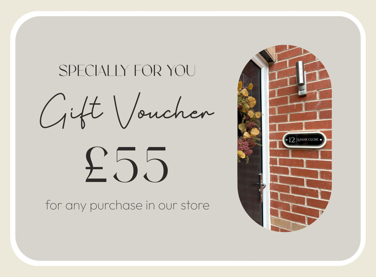 Luxury House Sign Gift Card – Personalised and Thoughtful Gift