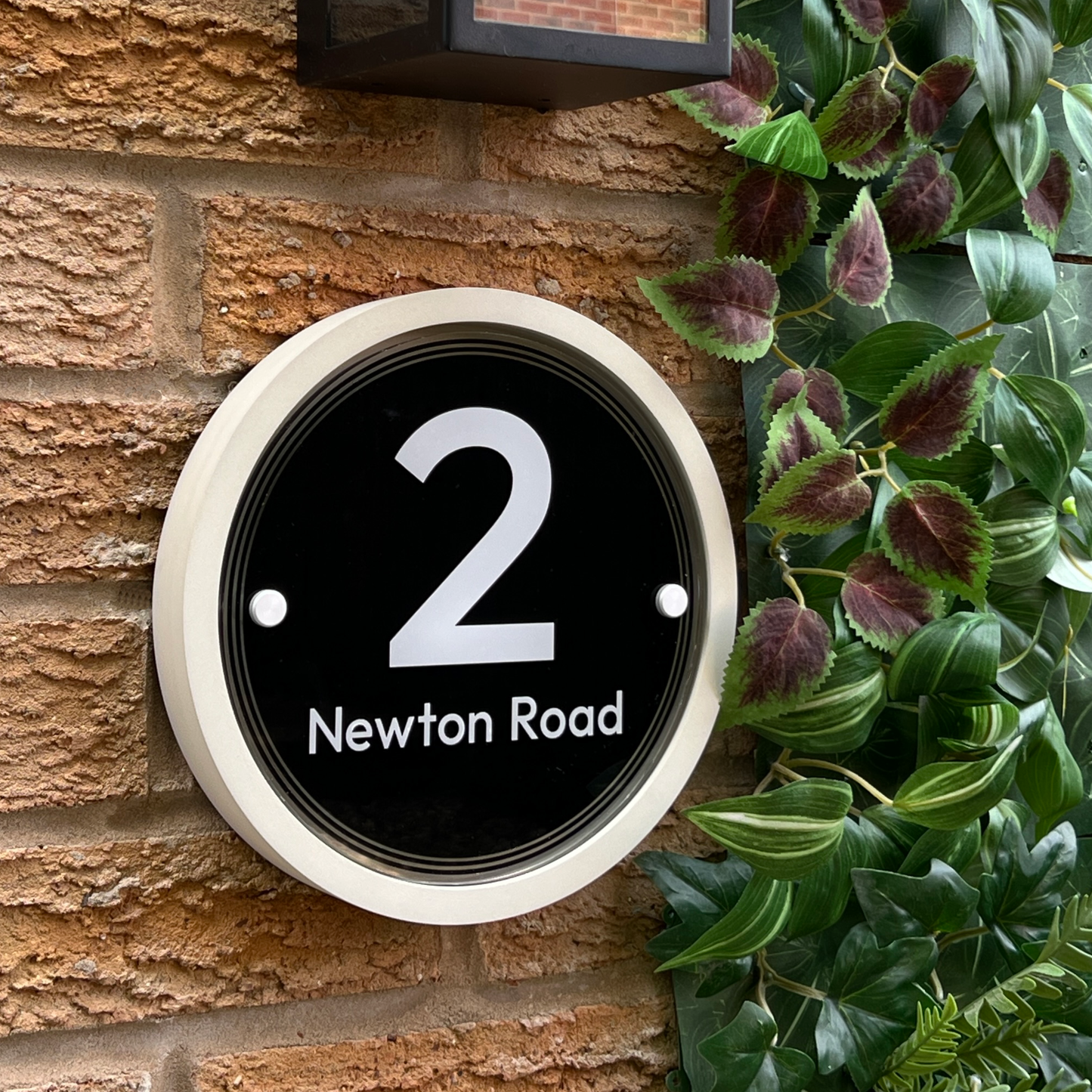 Edit Circulus | Personalised Designer House Sign with Acrylic Front & Portland Stone Back