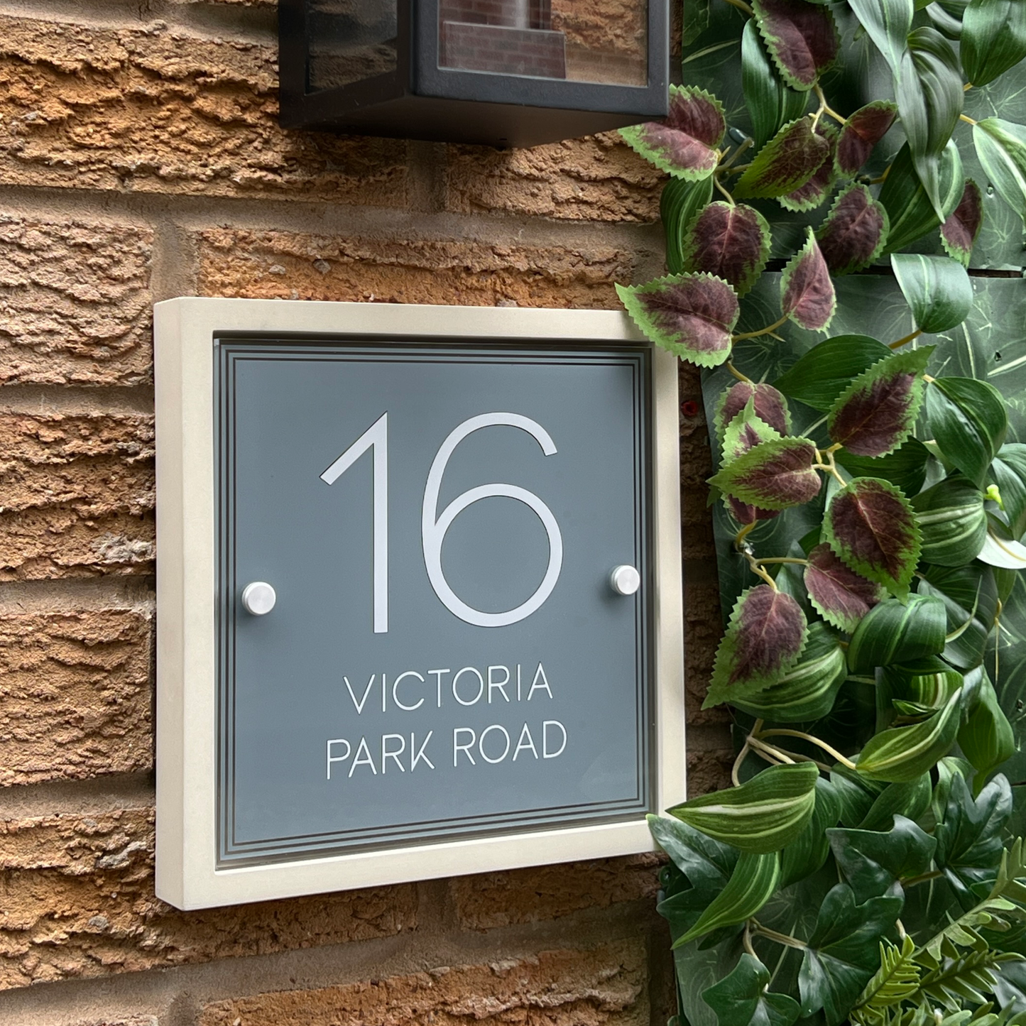 Edit Blocus | Personalised Designer House Sign with Acrylic Front & Portland Stone Back