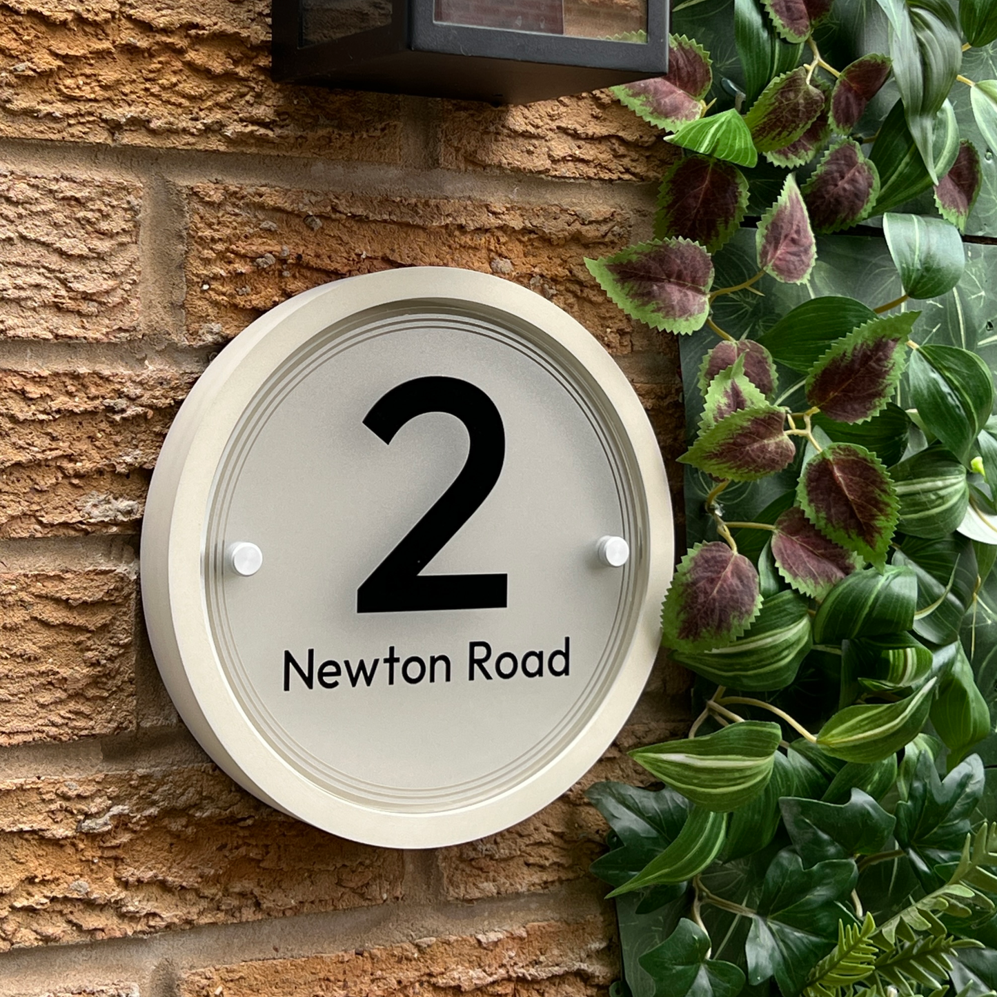 Edit Circulus | Personalised Designer House Sign with Acrylic Front & Portland Stone Back