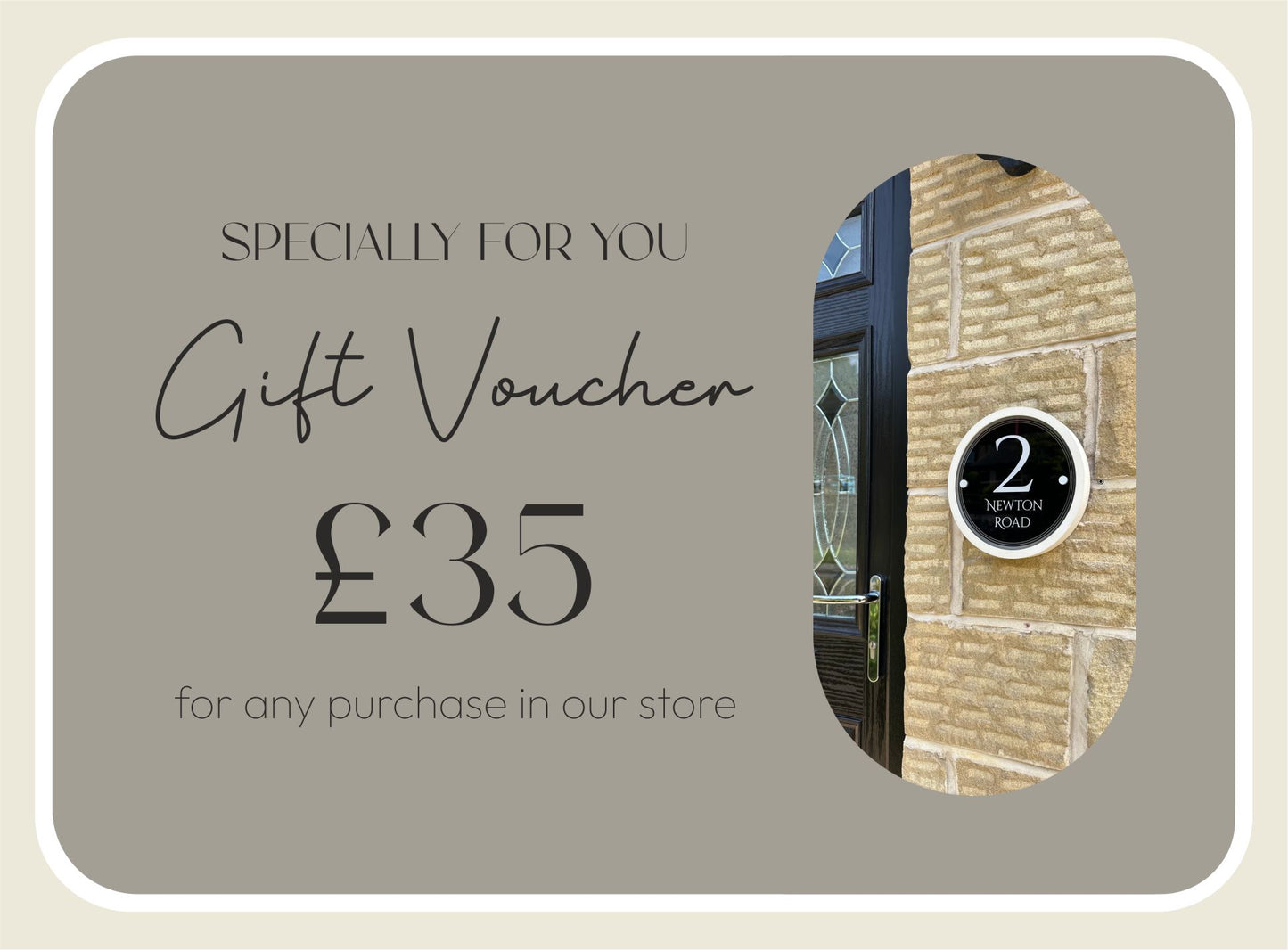 Luxury House Sign Gift Card – Personalised and Thoughtful Gift