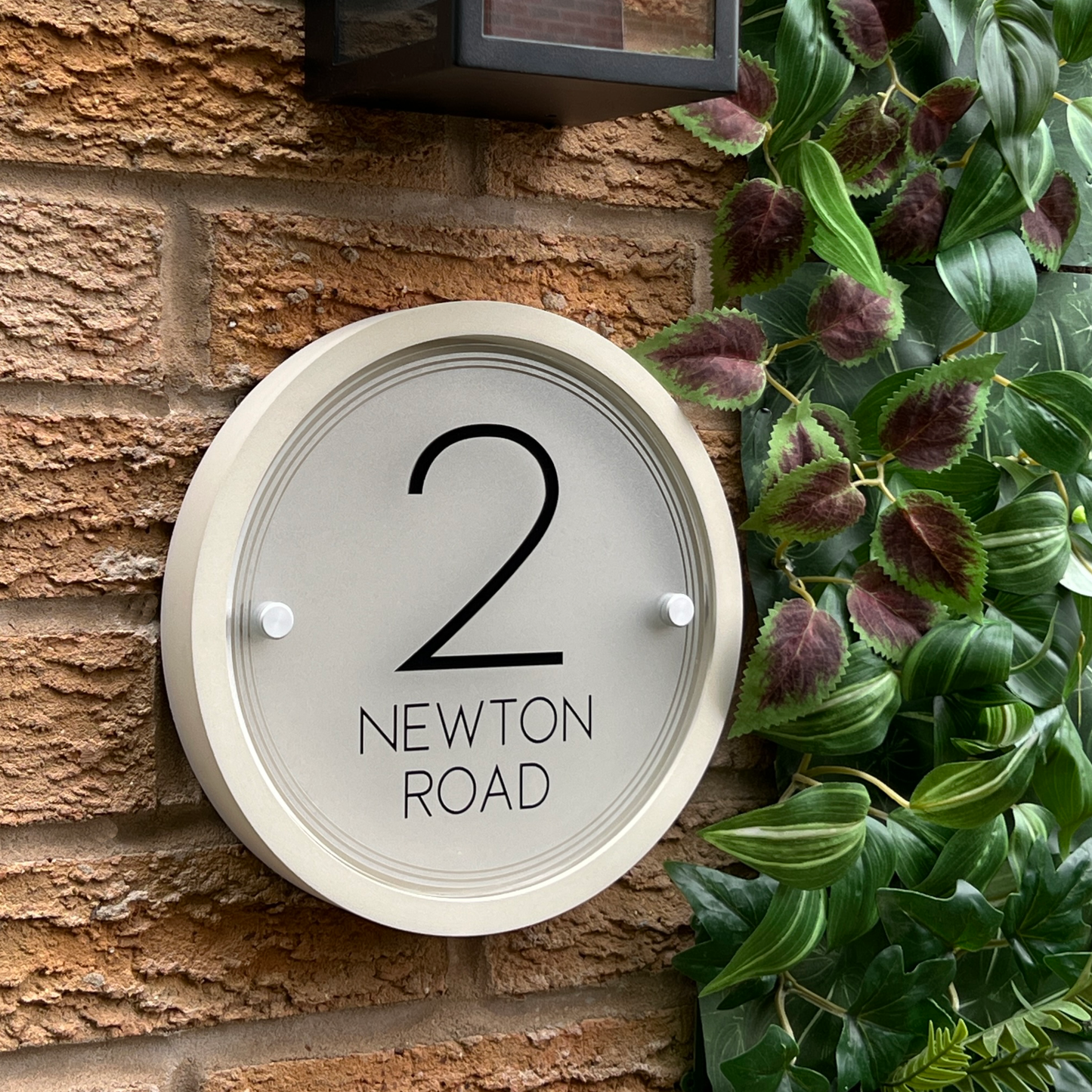 Edit Circulus | Personalised Designer House Sign with Acrylic Front & Portland Stone Back