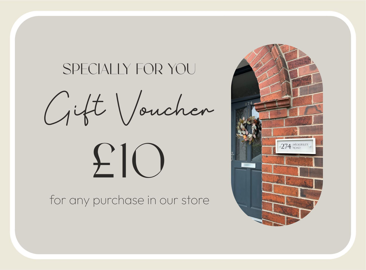 Luxury House Sign Gift Card – Personalised and Thoughtful Gift