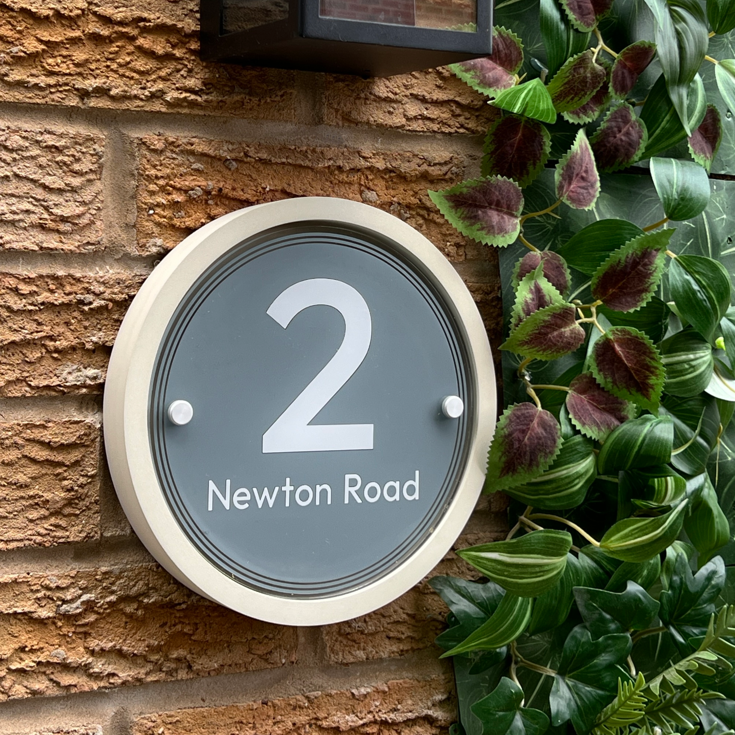 Edit Circulus | Personalised Designer House Sign with Acrylic Front & Portland Stone Back