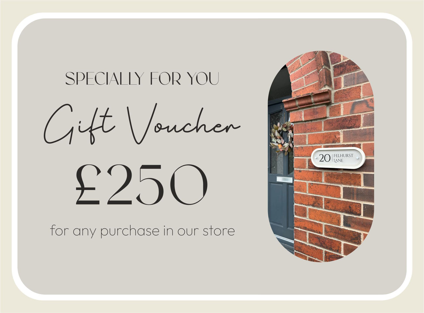 Luxury House Sign Gift Card – Personalised and Thoughtful Gift