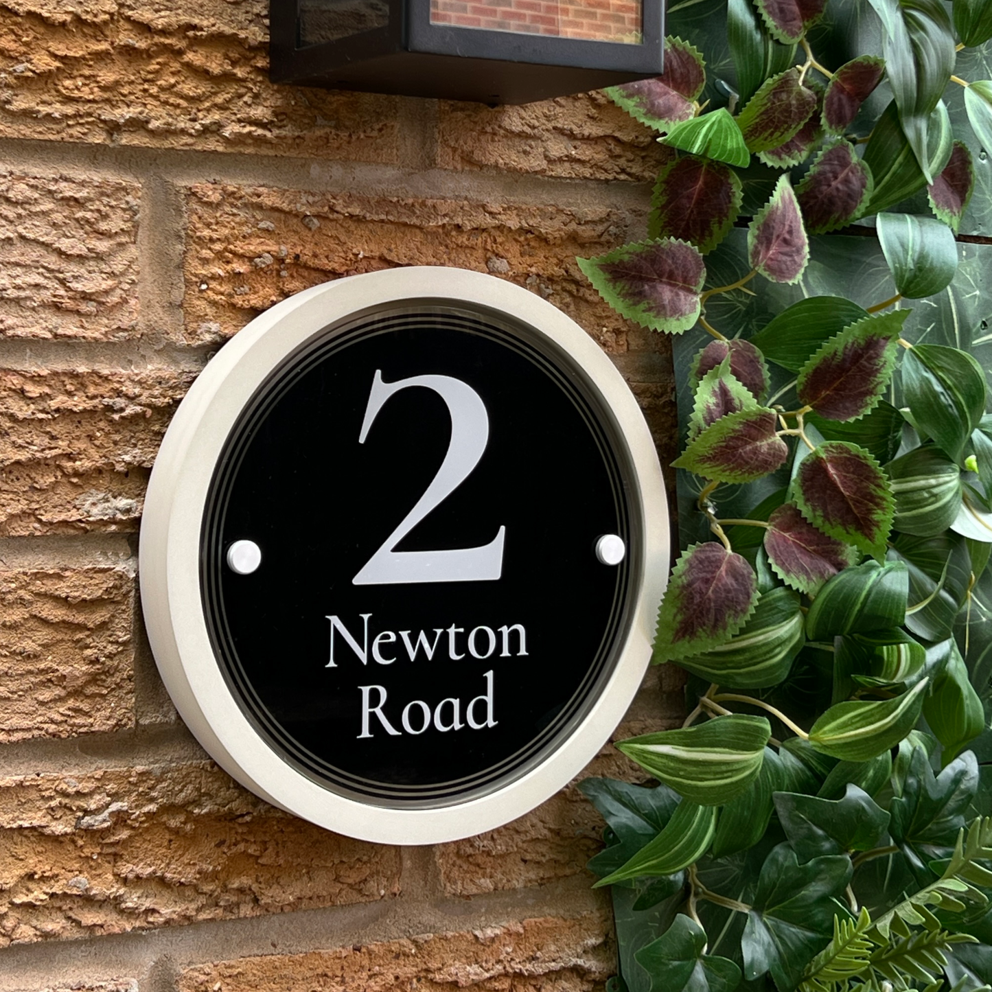 Edit Circulus | Personalised Designer House Sign with Acrylic Front & Portland Stone Back