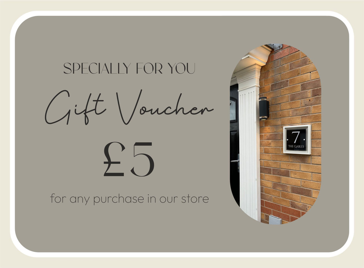 Luxury House Sign Gift Card – Personalised and Thoughtful Gift