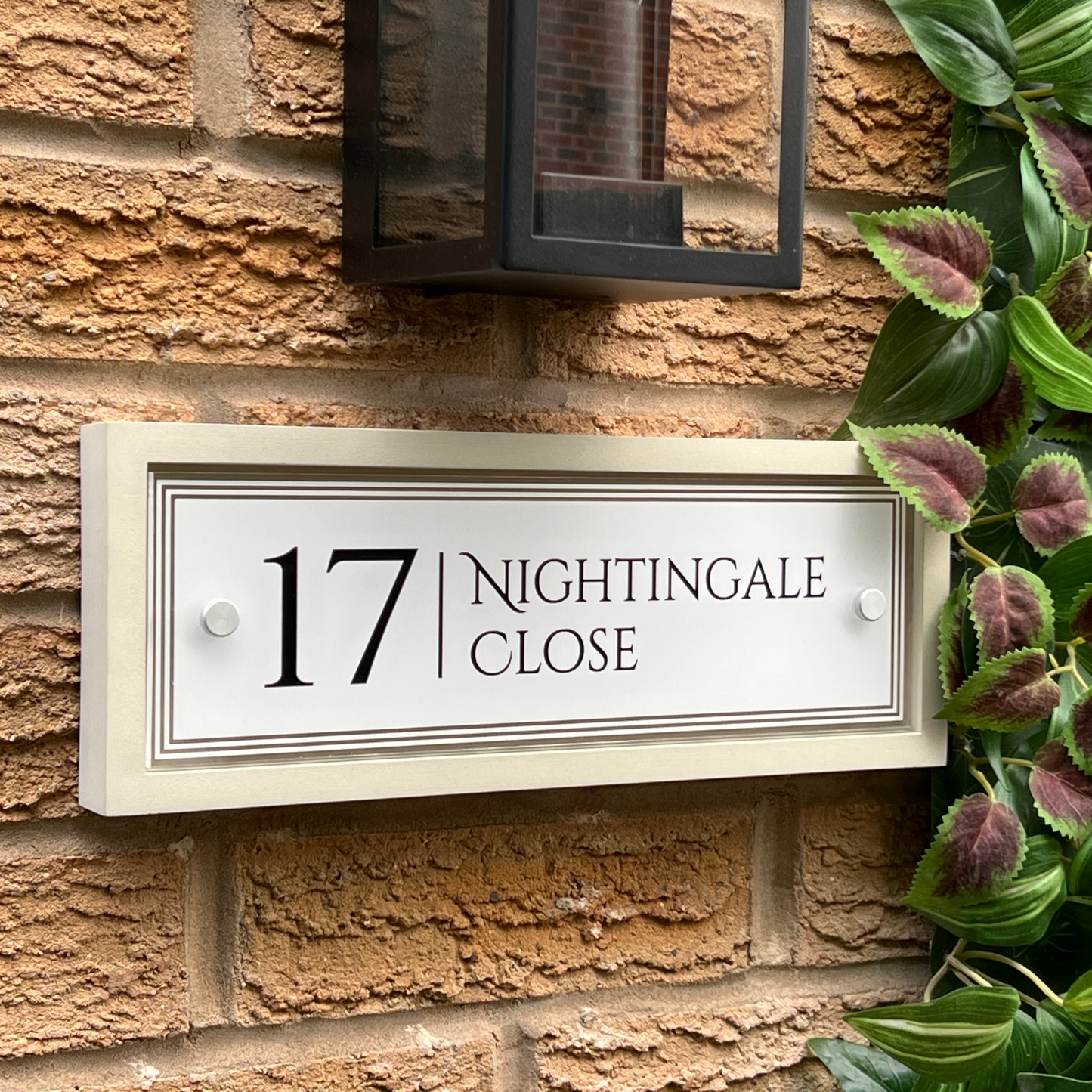 Edit Rectangulum | Personalised Designer House Sign with Acrylic Front & Portland Stone Back