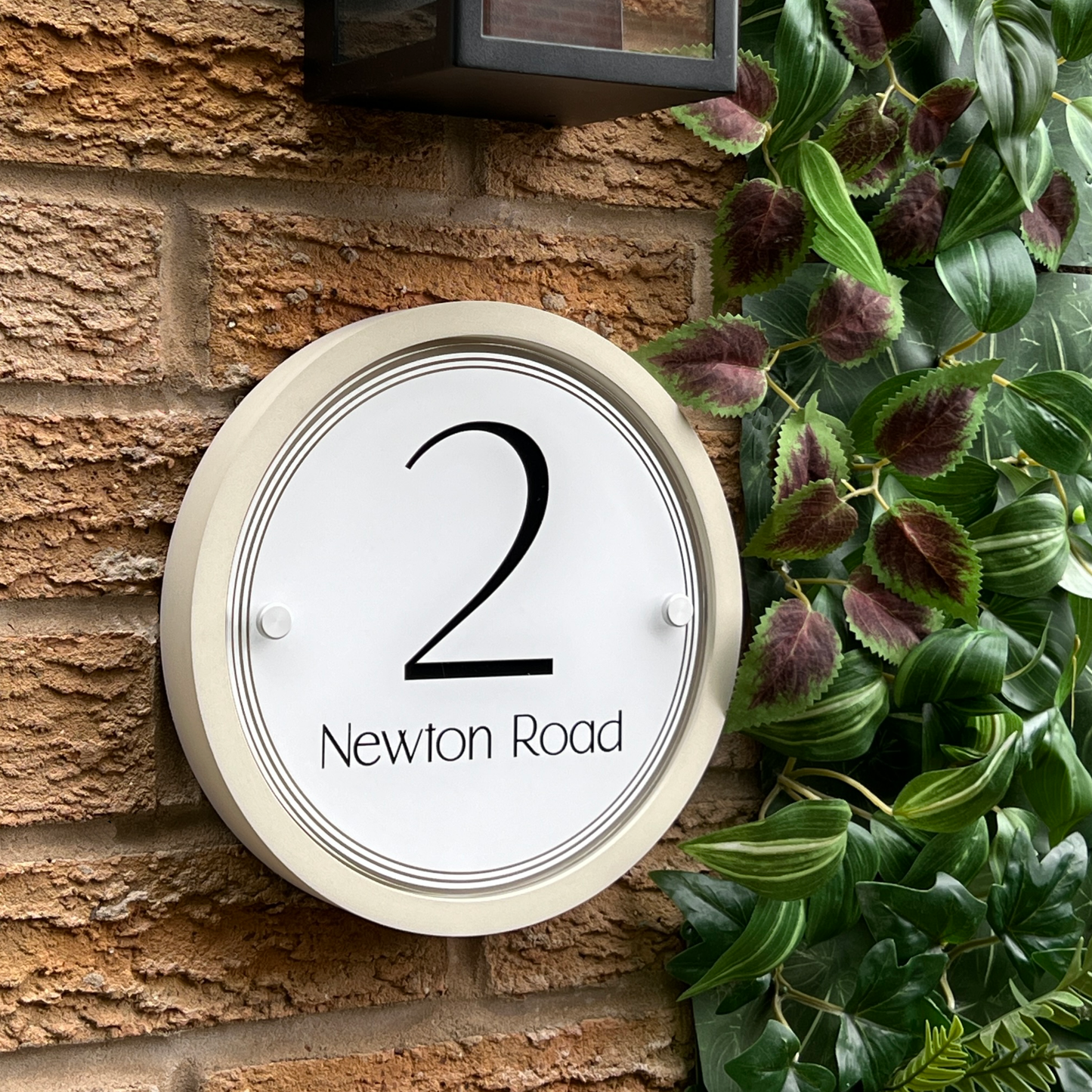 Edit Circulus | Personalised Designer House Sign with Acrylic Front & Portland Stone Back