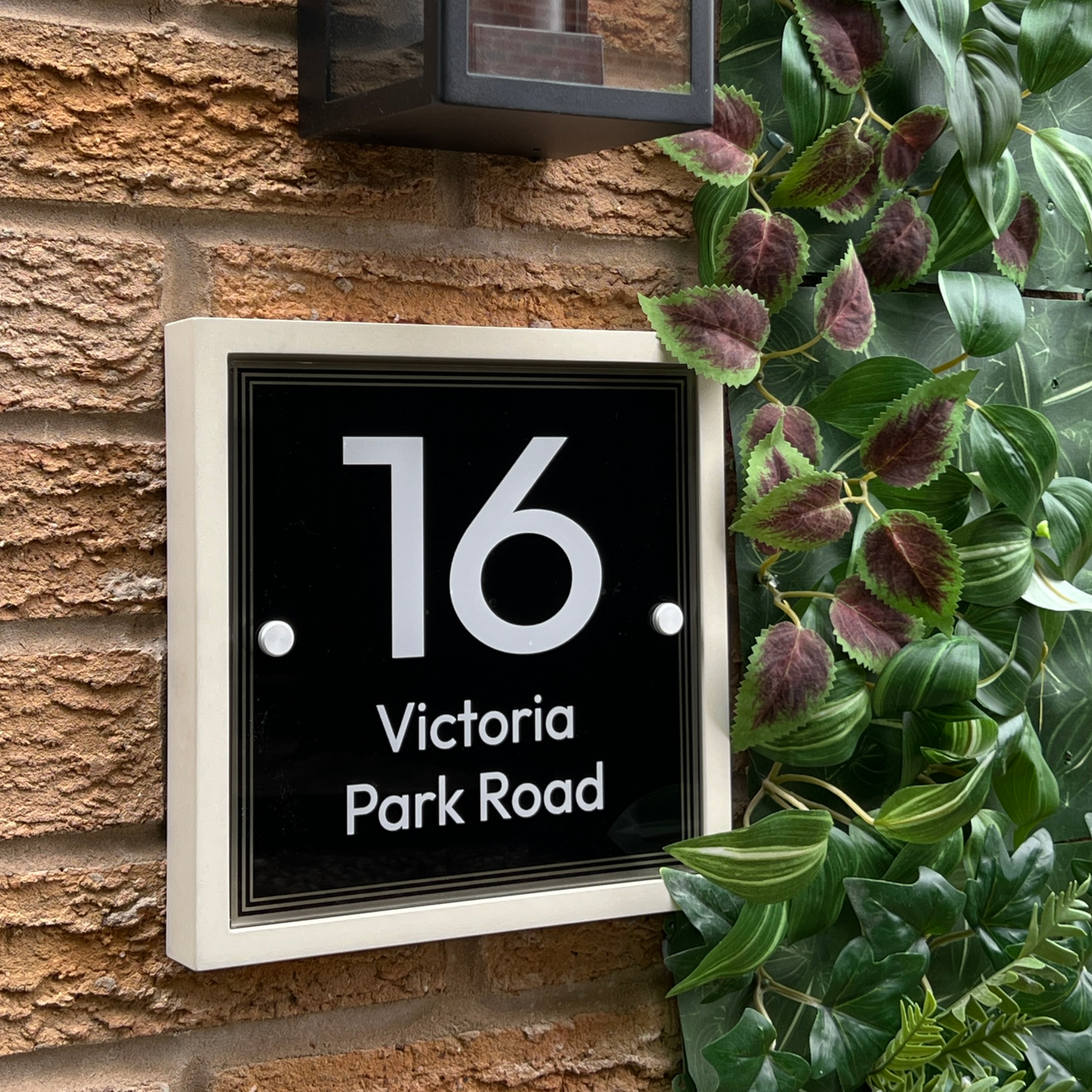 Edit Blocus | Personalised Designer House Sign with Acrylic Front & Portland Stone Back