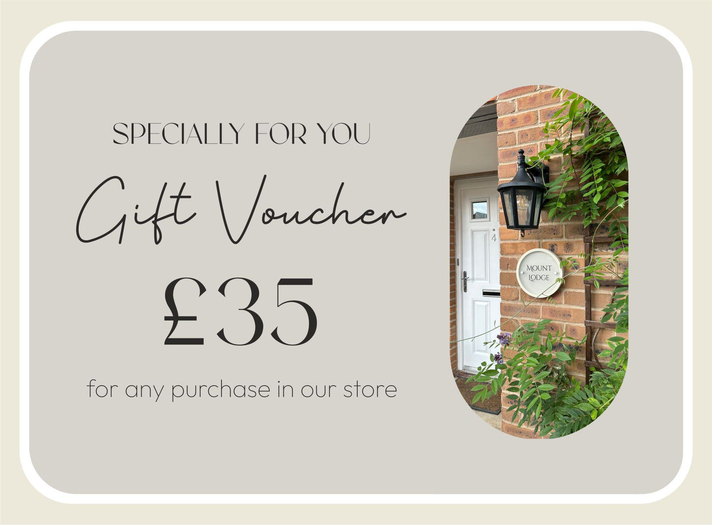 Luxury House Sign Gift Card – Personalised and Thoughtful Gift