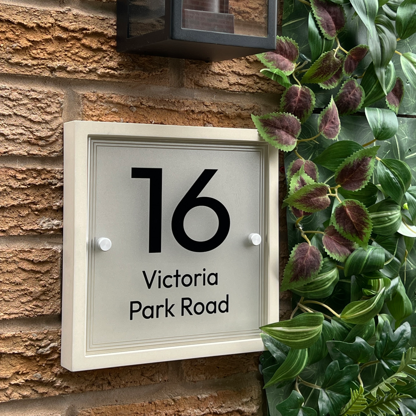 Edit Blocus | Personalised Designer House Sign with Acrylic Front & Portland Stone Back