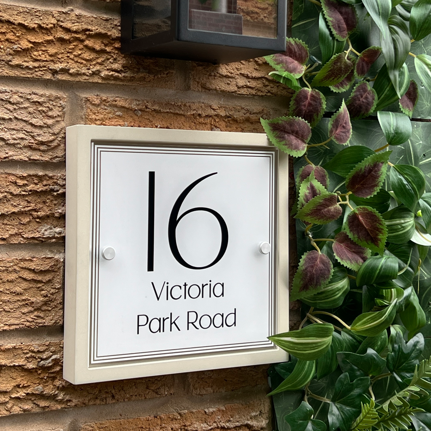 Edit Blocus | Personalised Designer House Sign with Acrylic Front & Portland Stone Back