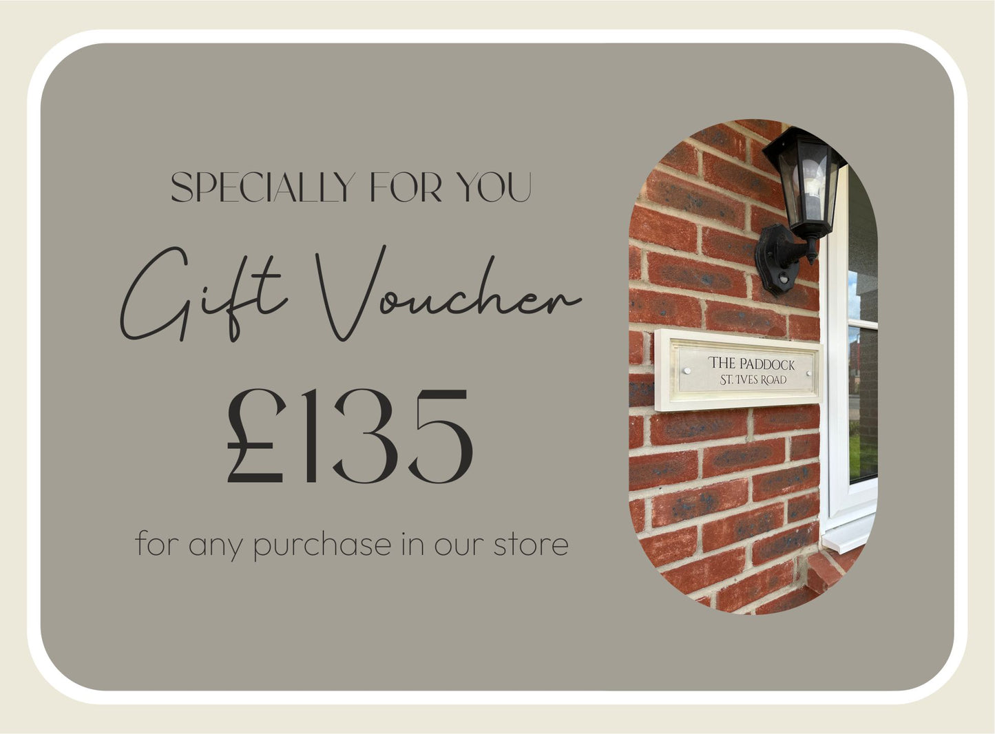 Luxury House Sign Gift Card – Personalised and Thoughtful Gift