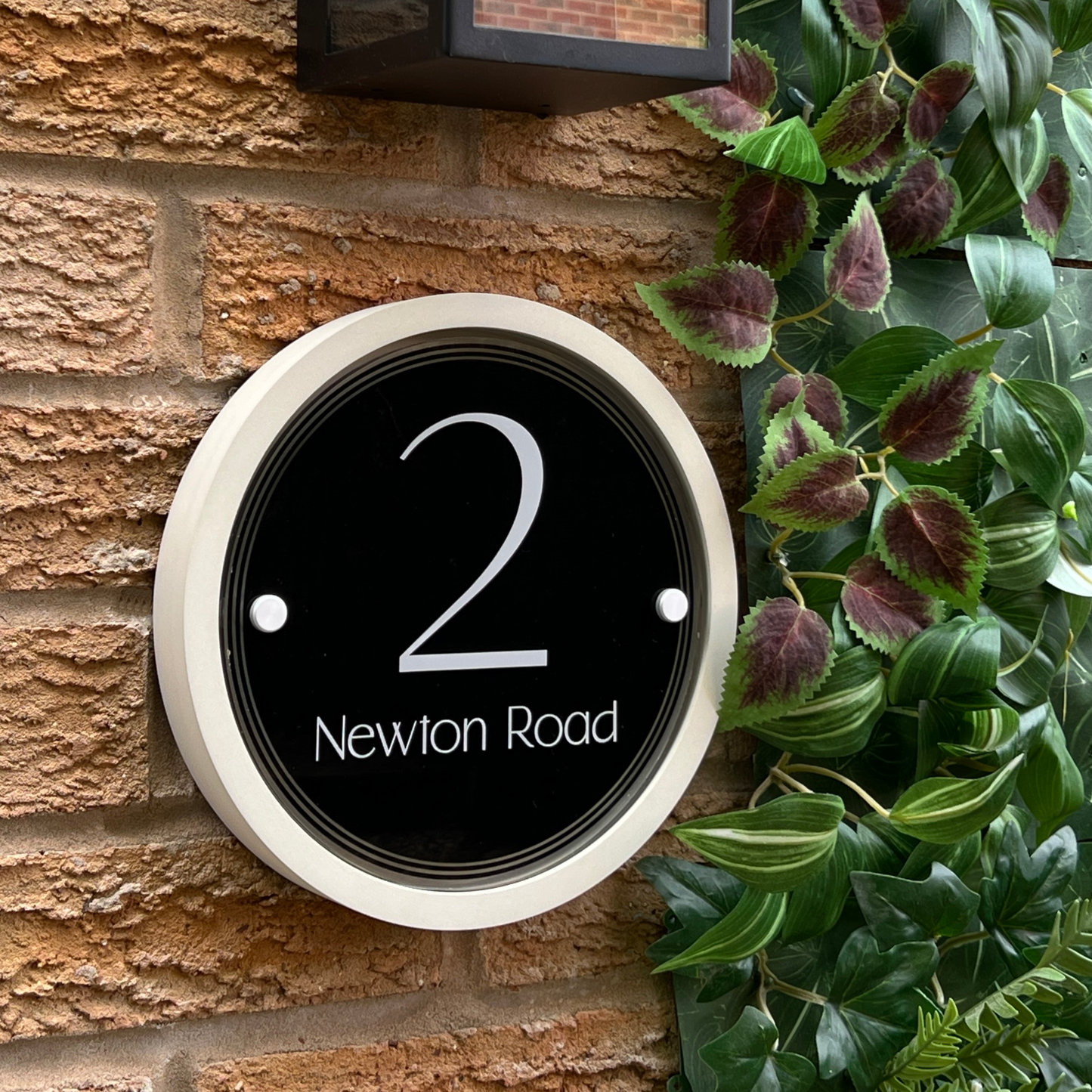 Edit Circulus | Personalised Designer House Sign with Acrylic Front & Portland Stone Back