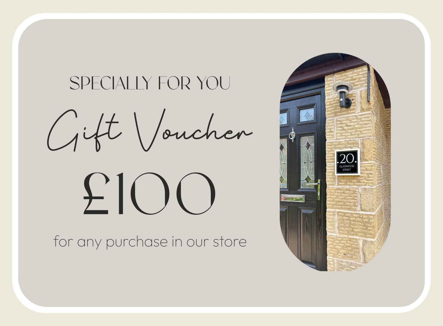 Luxury House Sign Gift Card – Personalised and Thoughtful Gift