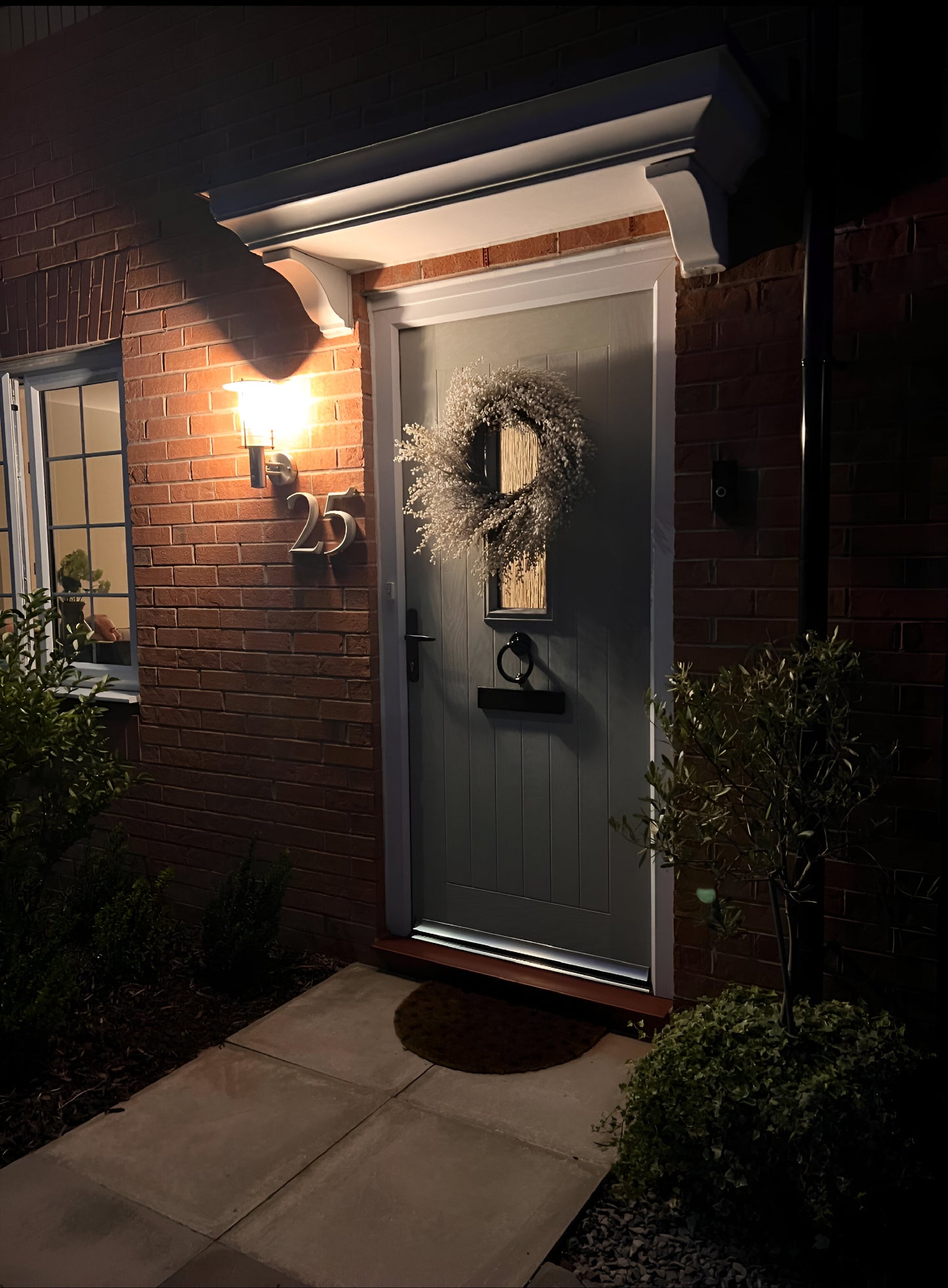 Floating House Number Sign – 2-Digit Modern/Classical Style Portland Stone