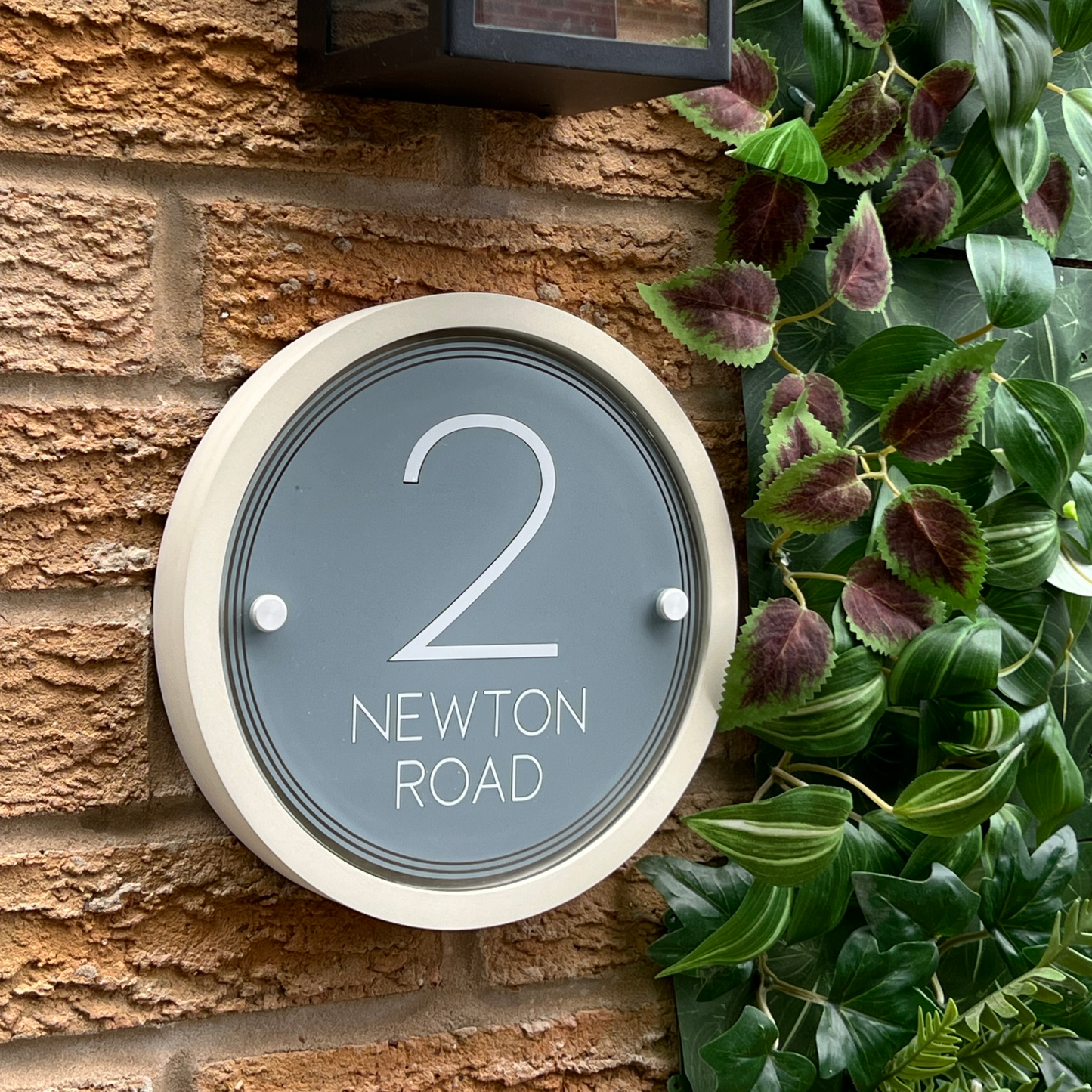 Edit Circulus | Personalised Designer House Sign with Acrylic Front & Portland Stone Back