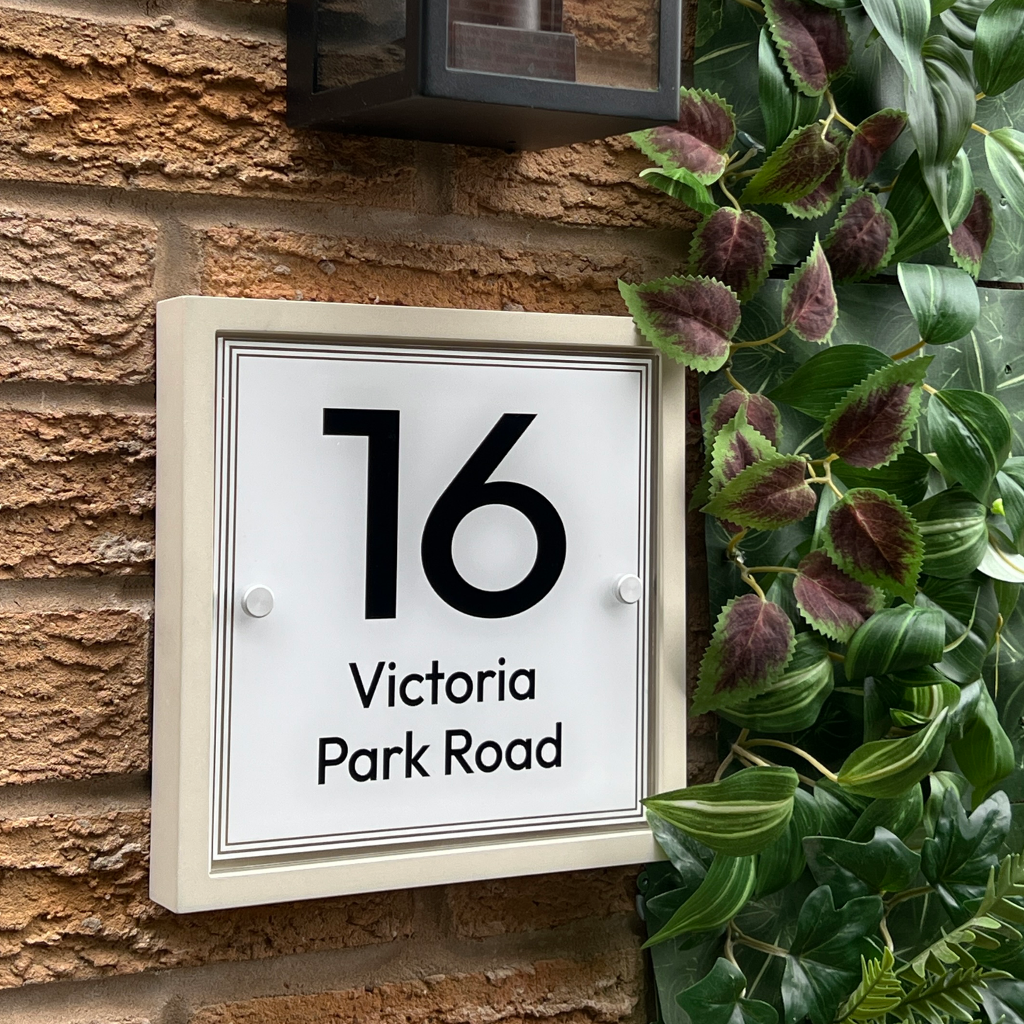 Edit Blocus | Personalised Designer House Sign with Acrylic Front & Portland Stone Back