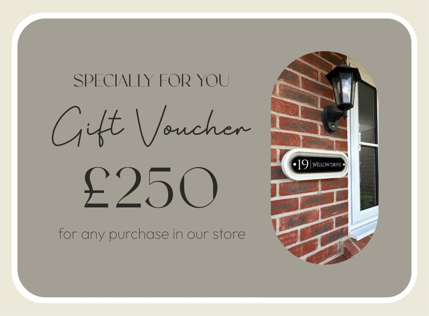 Luxury House Sign Gift Card – Personalised and Thoughtful Gift