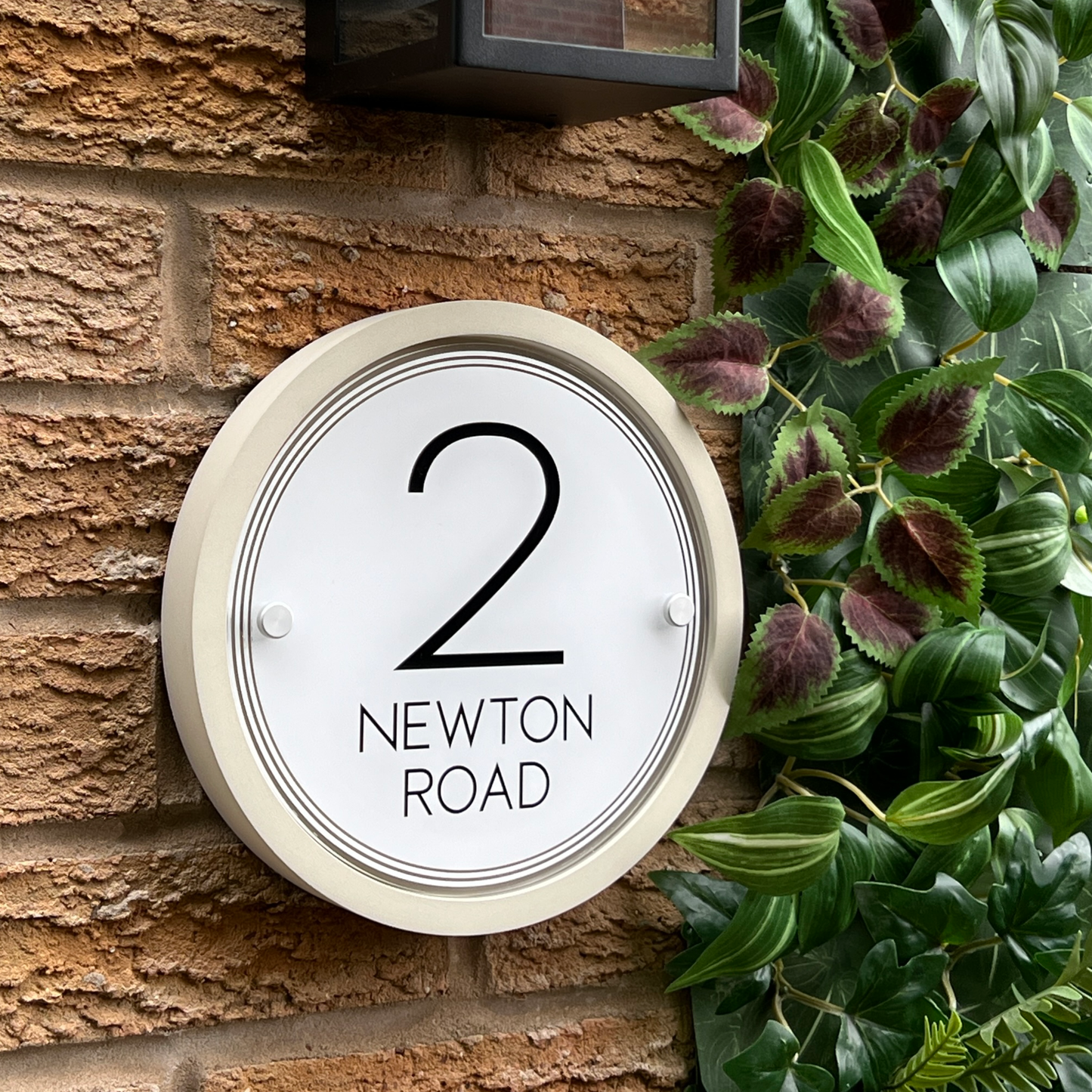 Edit Circulus | Personalised Designer House Sign with Acrylic Front & Portland Stone Back